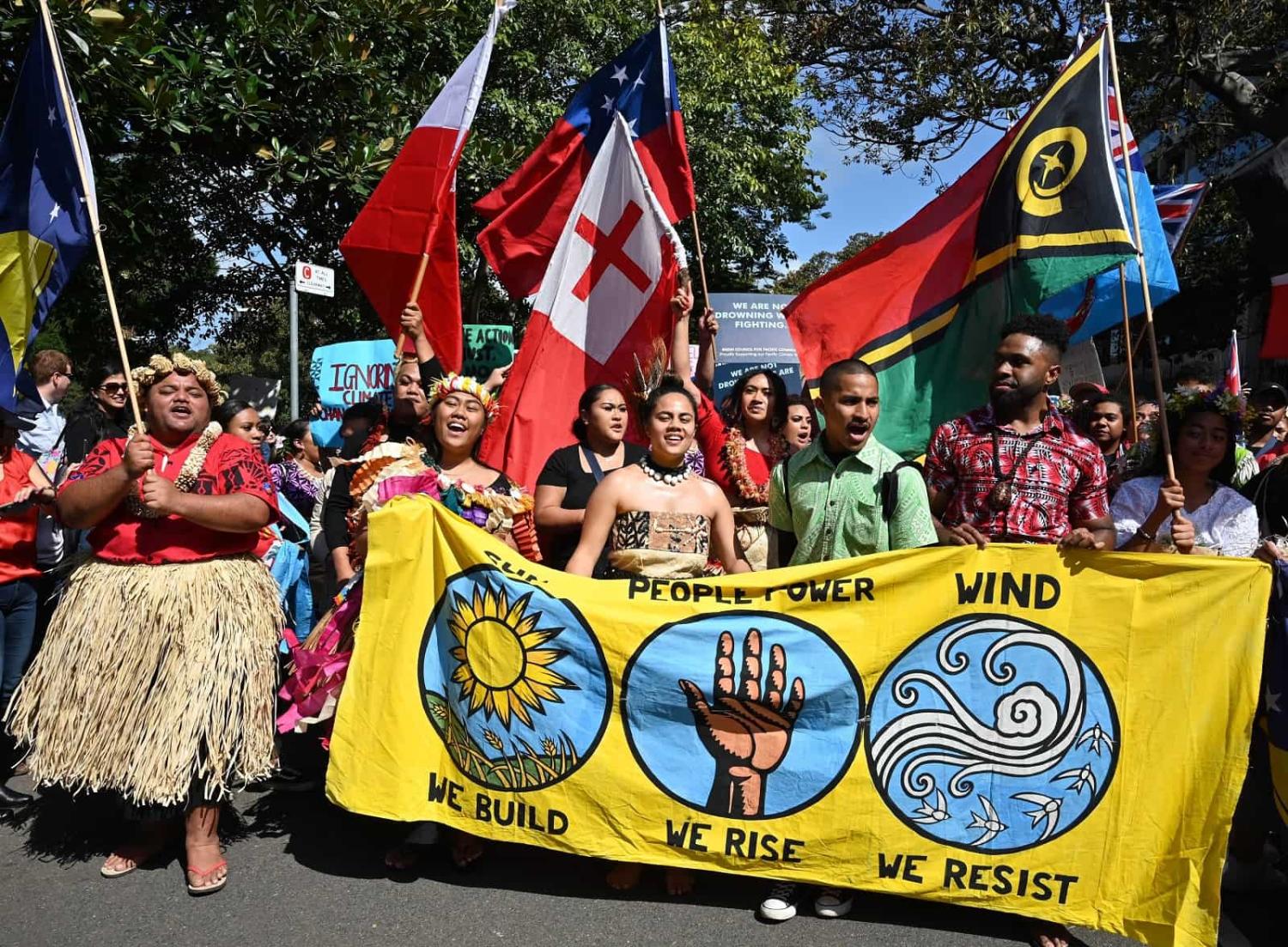 Youth in Australia and the Pacific Islands kicked off a millions-strong global climate strike in 2019, heeding the rallying cry of teen activist Greta Thunberg (Peter Parks/AFP via Getty Images)