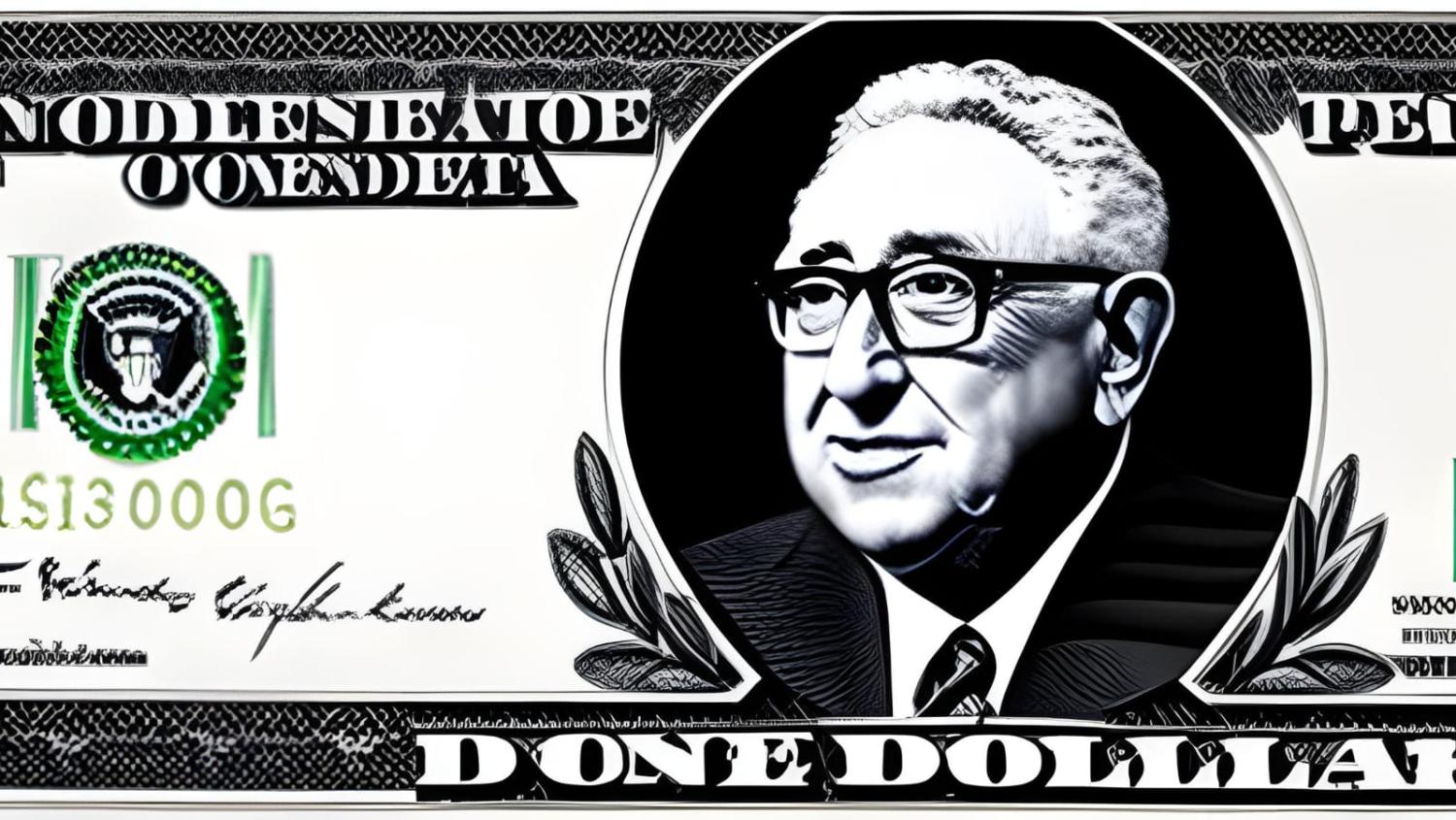 We asked an AI image generator to create an illustration using the prompts "Henry Kissinger" "hip hop" and "Billions" - this spat out. (For the record, Lydia doesn't think it has any resemblance to hip hop art.)