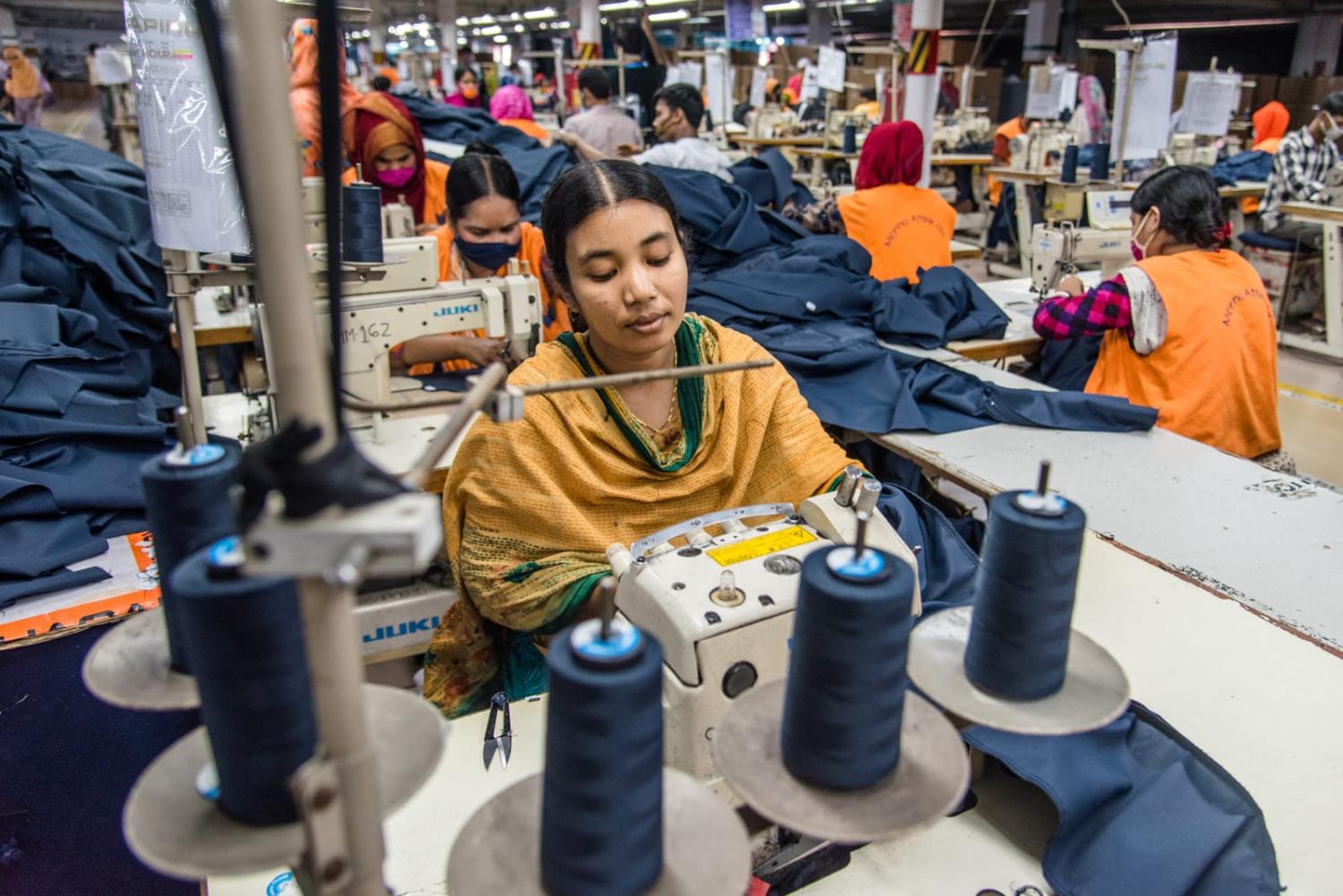 The ready-made garment industry has become a mainstay of the Bangladesh economy (Mustasinur Rahman Alvi via Getty Images)