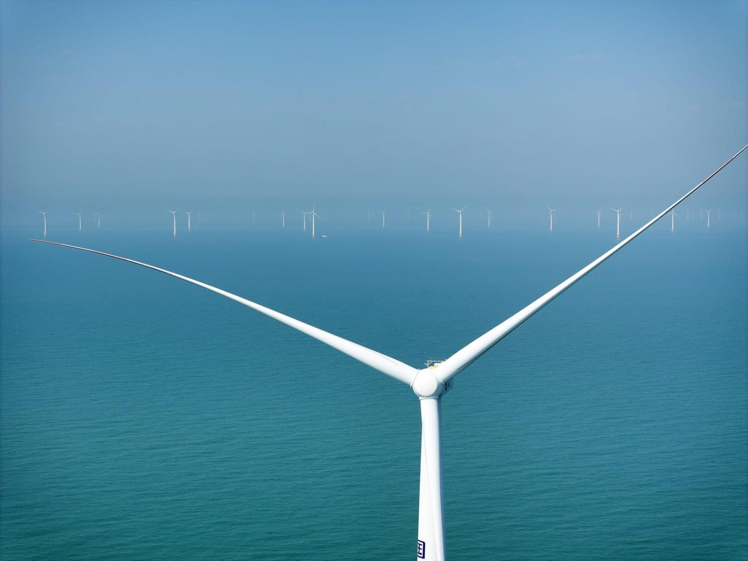 Turbines at an offshore wind farm in Jiangsu province, China (Xu Congjun/VCG via Getty Images)