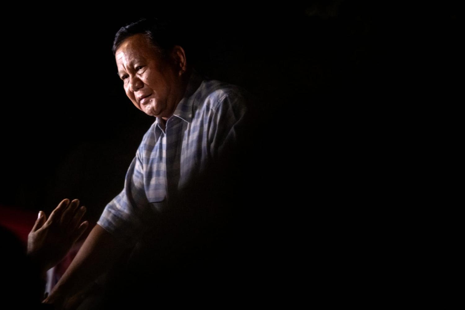 Prabowo Subianto claimed victory in the first round of Indonesia's presidential election on 14 February (Yasuyoshi Chiba/AFP via Getty Images)