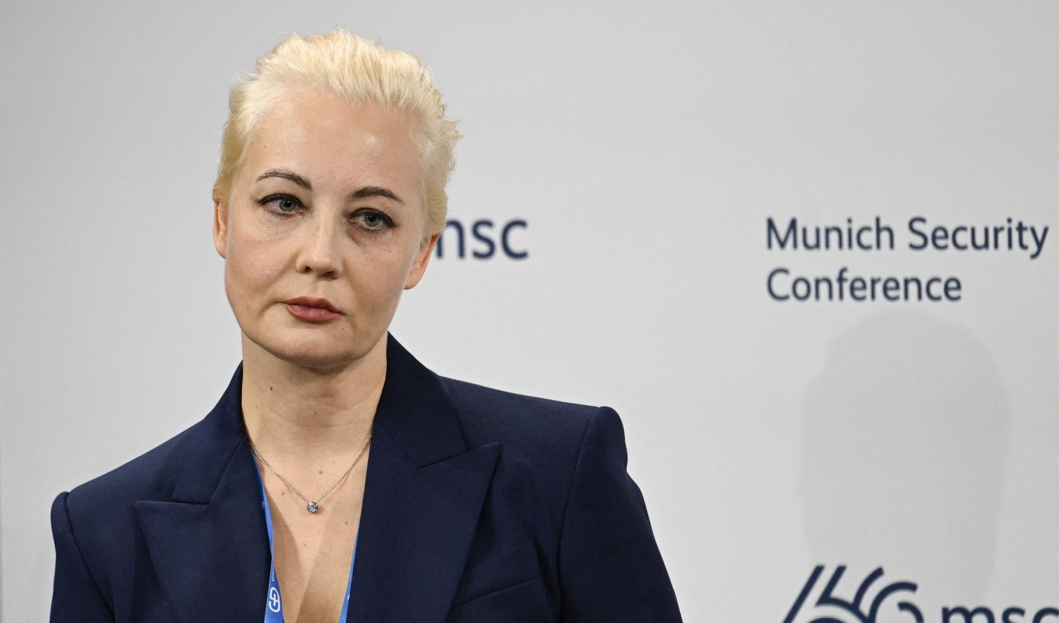 Yulia Navalnaya, wife of late Russian opposition leader Alexei Navalny, attends the Munich Security Conference, on the day Navalny's death was announced (Thomas Kienzle/AFP via Getty Images)