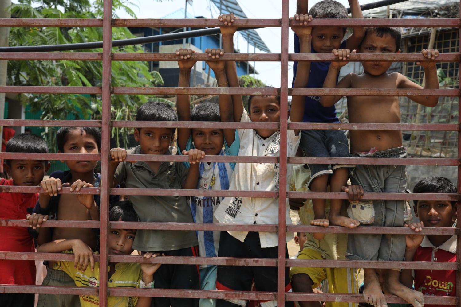 Children at the Rohingya refugee camp in Teknaf, Bangladesh, in May last year (Zakir Hossain Chowdhury/Anadolu Agency via Getty Images)