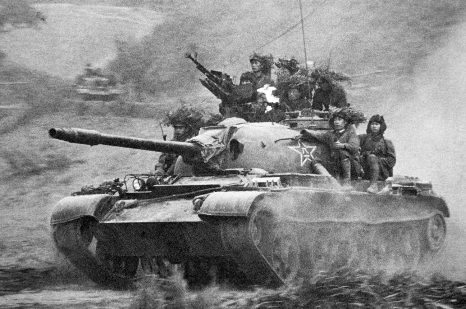 Tanks rolling in the 1979 Sino-Vietnamese war (Pictures From History/Universal Images Group via Getty Images)