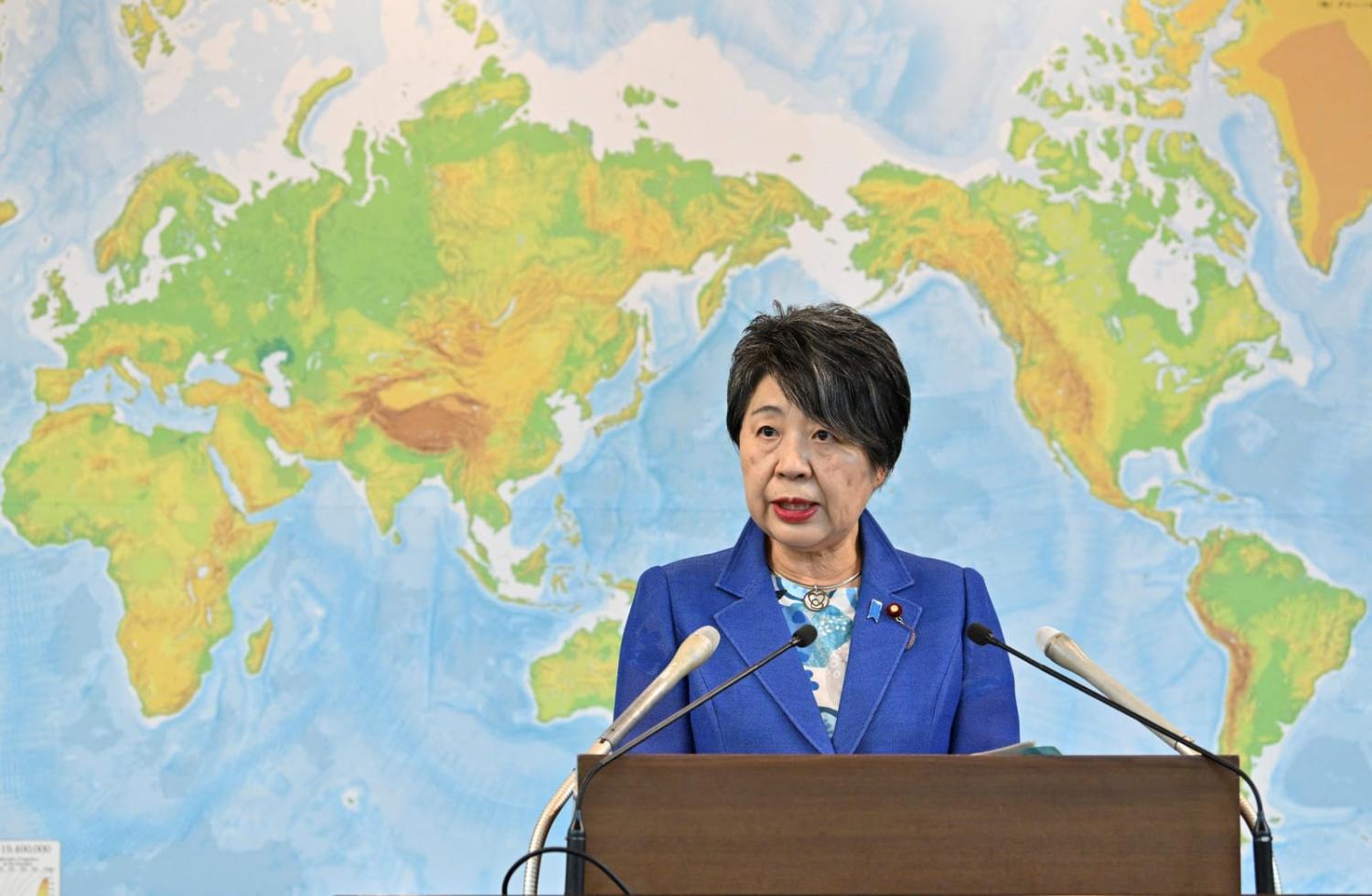 A veteran politician with a remarkable résumé: Japan’s Foreign Minister Yoko Kamikawa (Kazuhiro Nogi/AFP via Getty Images)