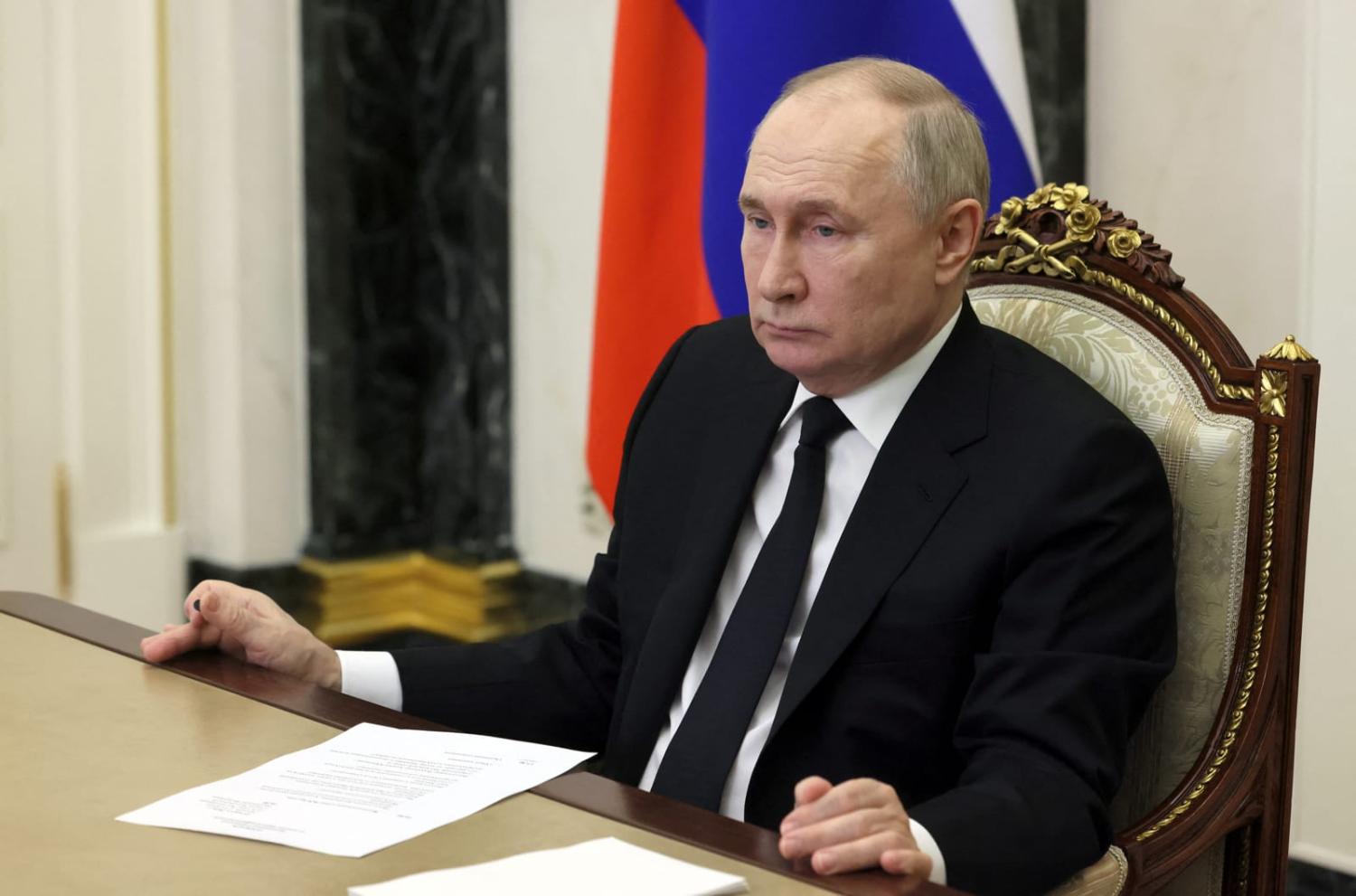 Russian President Vladimir Putin reportedly dismissed US warnings of an impending attack as as “blackmail” and “intimidation” (Mikhail Metzel/AFP via Getty Images)
