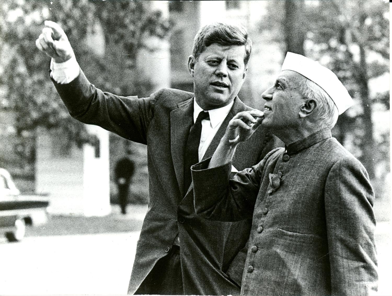President John F. Kennedy and Prime Minister Nehru at the White House, 1961 (Flickr/US Embassy Delhi)