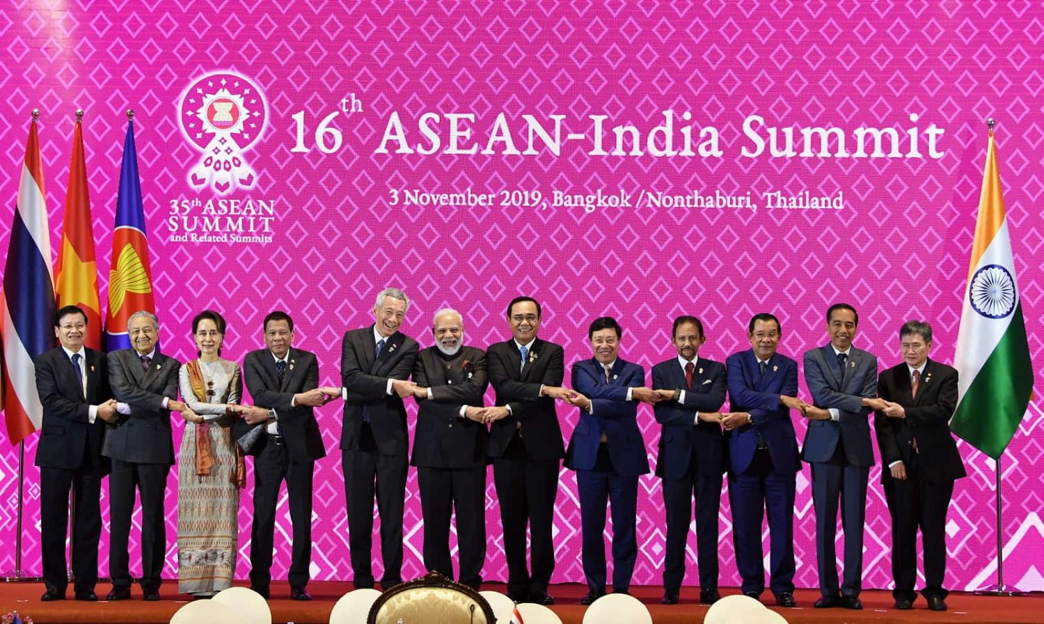 Leaders at the 16th India-ASEAN Summit in Bangkok, 2019 (MEA/Flickr)