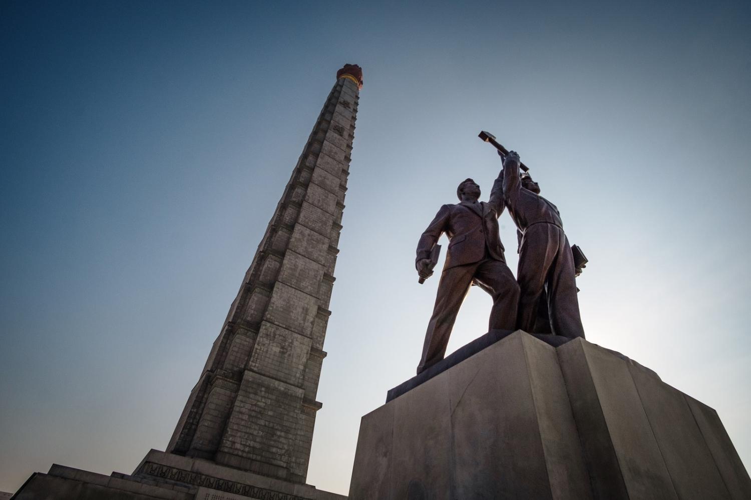 Juche Tower and the Workers’ Party of Korea monument in Pyongyang, North Korea (Getty Images)