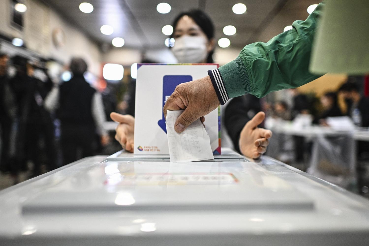 South Korean President Yoon Suk-yeol suffered a crushing defeat in parliamentary elections in April (Anthony Wallace/AFP via Getty Images)