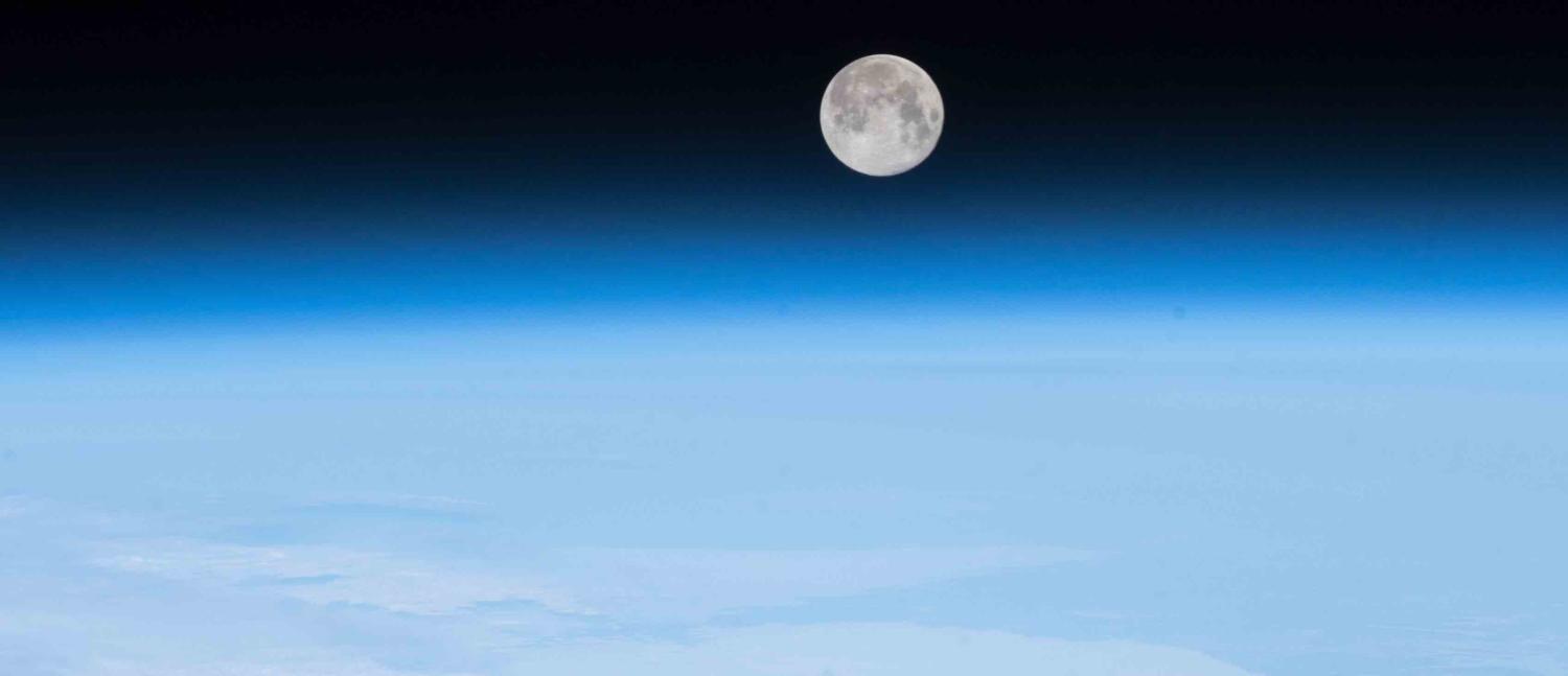The Moon above the North Atlantic Ocean (Photo: NASA via Stuart Rankin/Flickr)