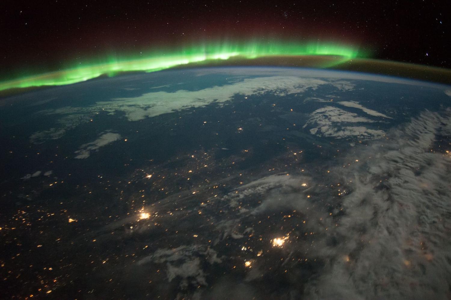The Aurora Borealis seen from the International Space Center in 2016 (NASA/Flickr)