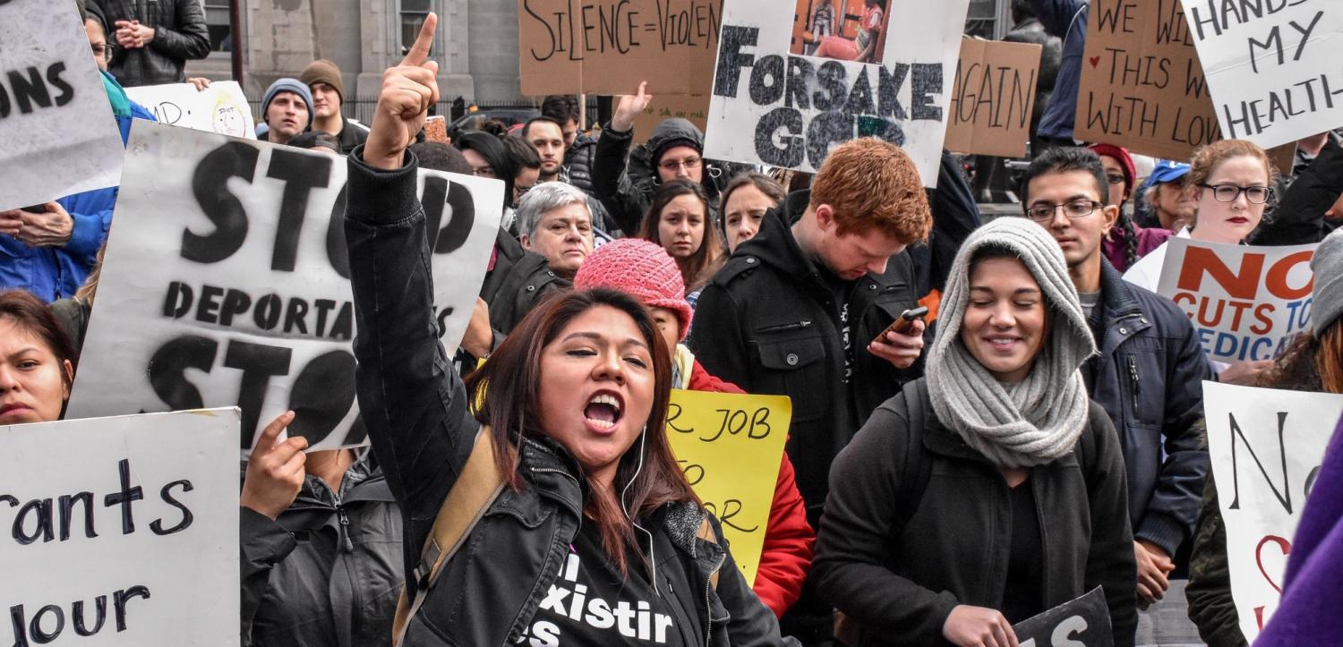 Protesters in Philadelphia in January (Photo: Joe Piette/Flickr)