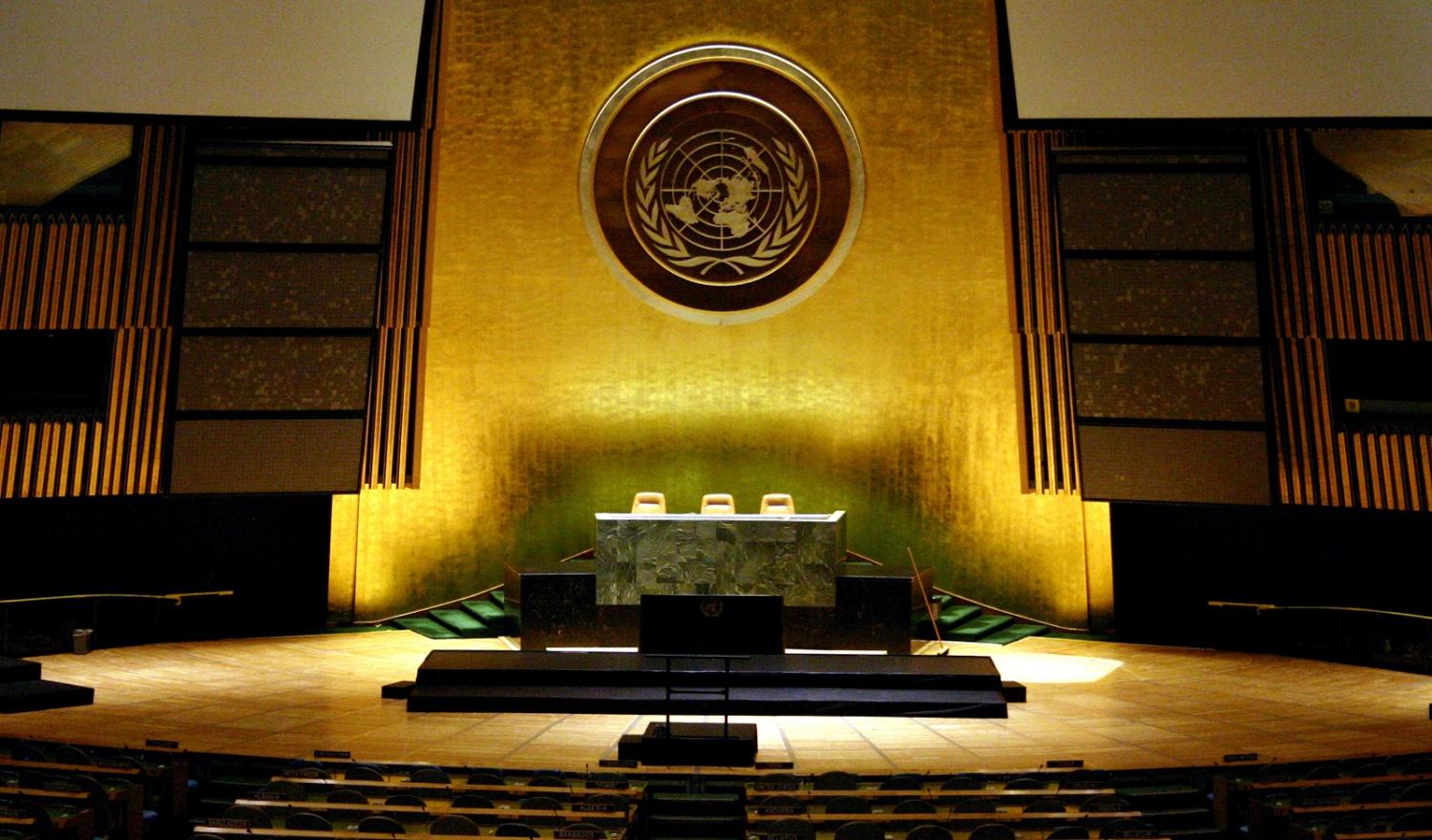 United Nations General Assembly hall at the UN Headquarters, New York City (Patrick Gruban/Flickr)