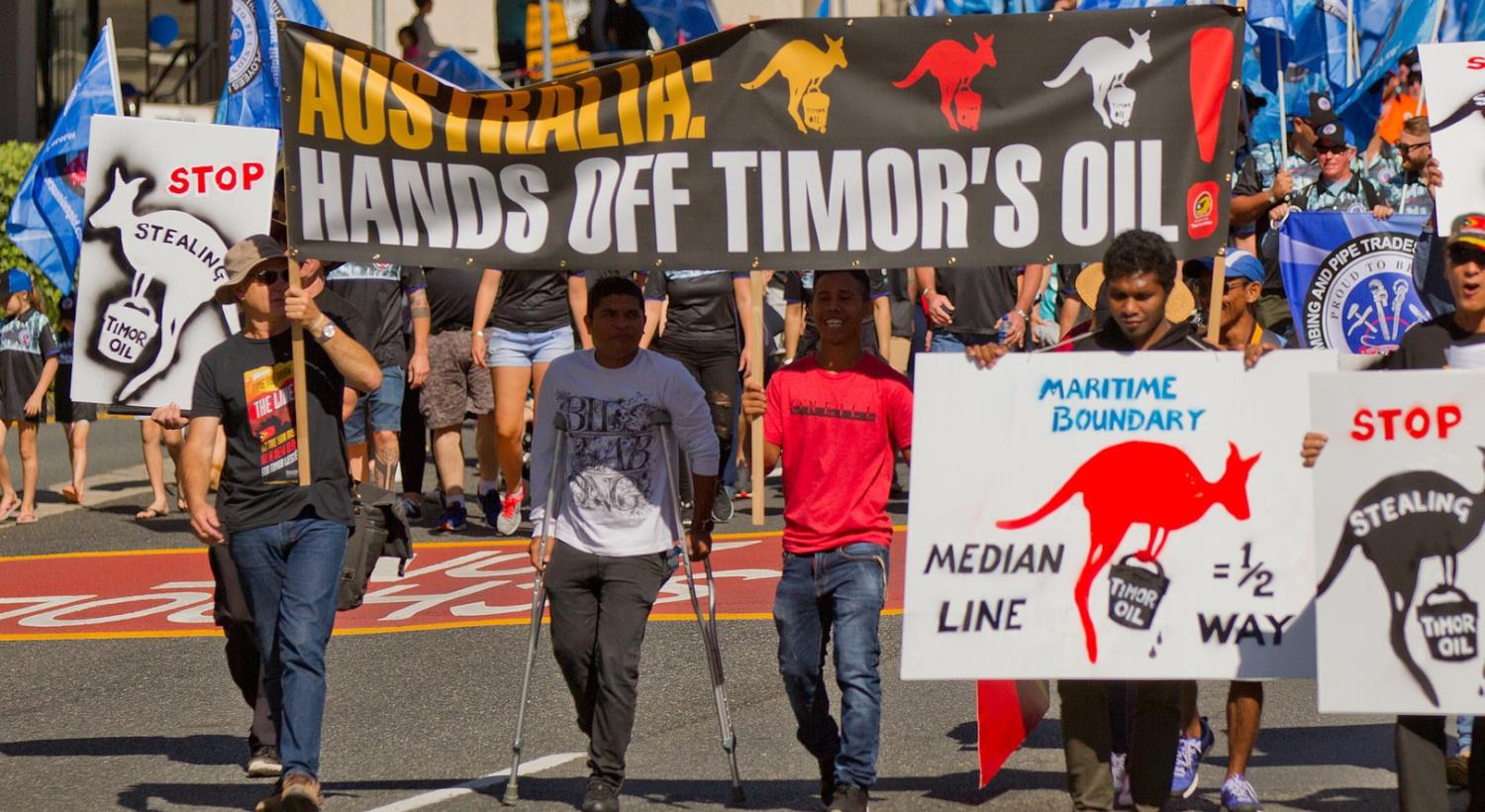 Protests against Australia's East Timor policy (Photo: Andrew Mercer/Flickr)