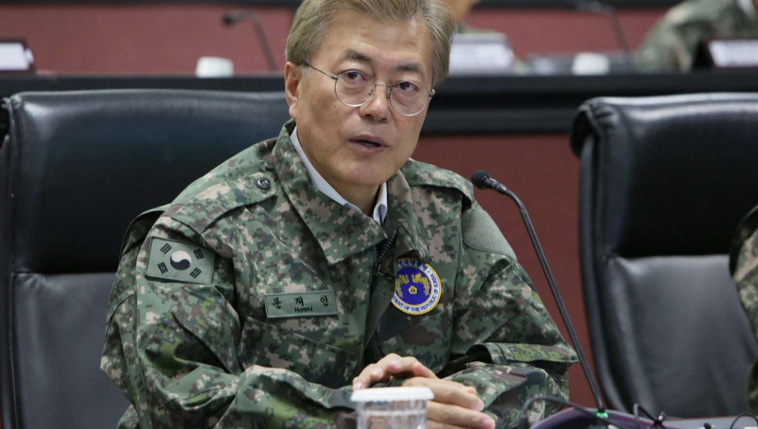 South Korean President Moon Jae-in during a visit to the US Army garrison at Yongsan in June 2017  (Photo: UNC - CFC - USFK/Flickr)