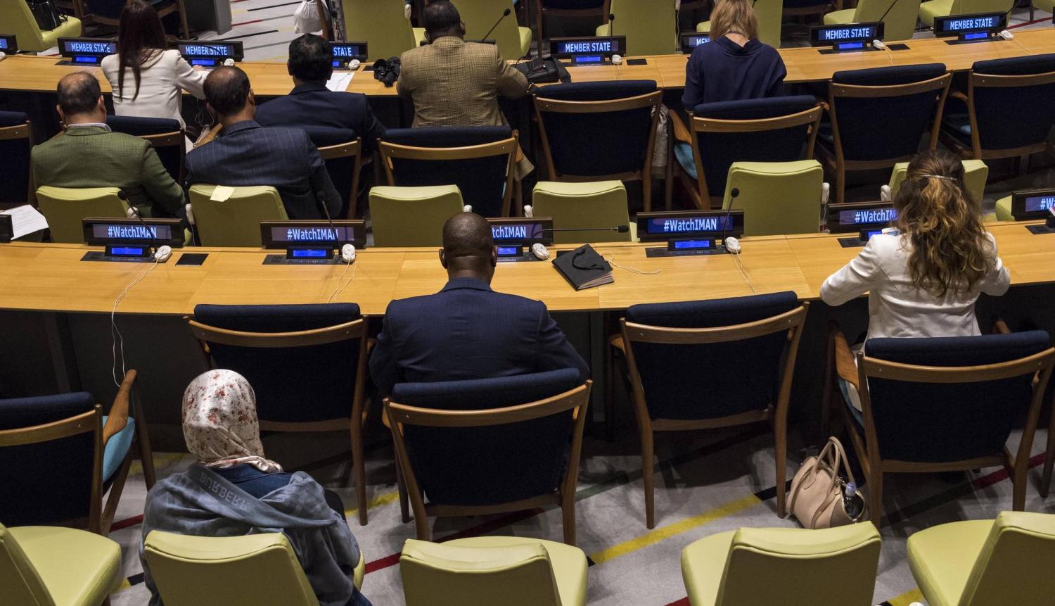 A film presentation during a UN panel in August on countering violent extremism (Photo: UNDP/Flickr)