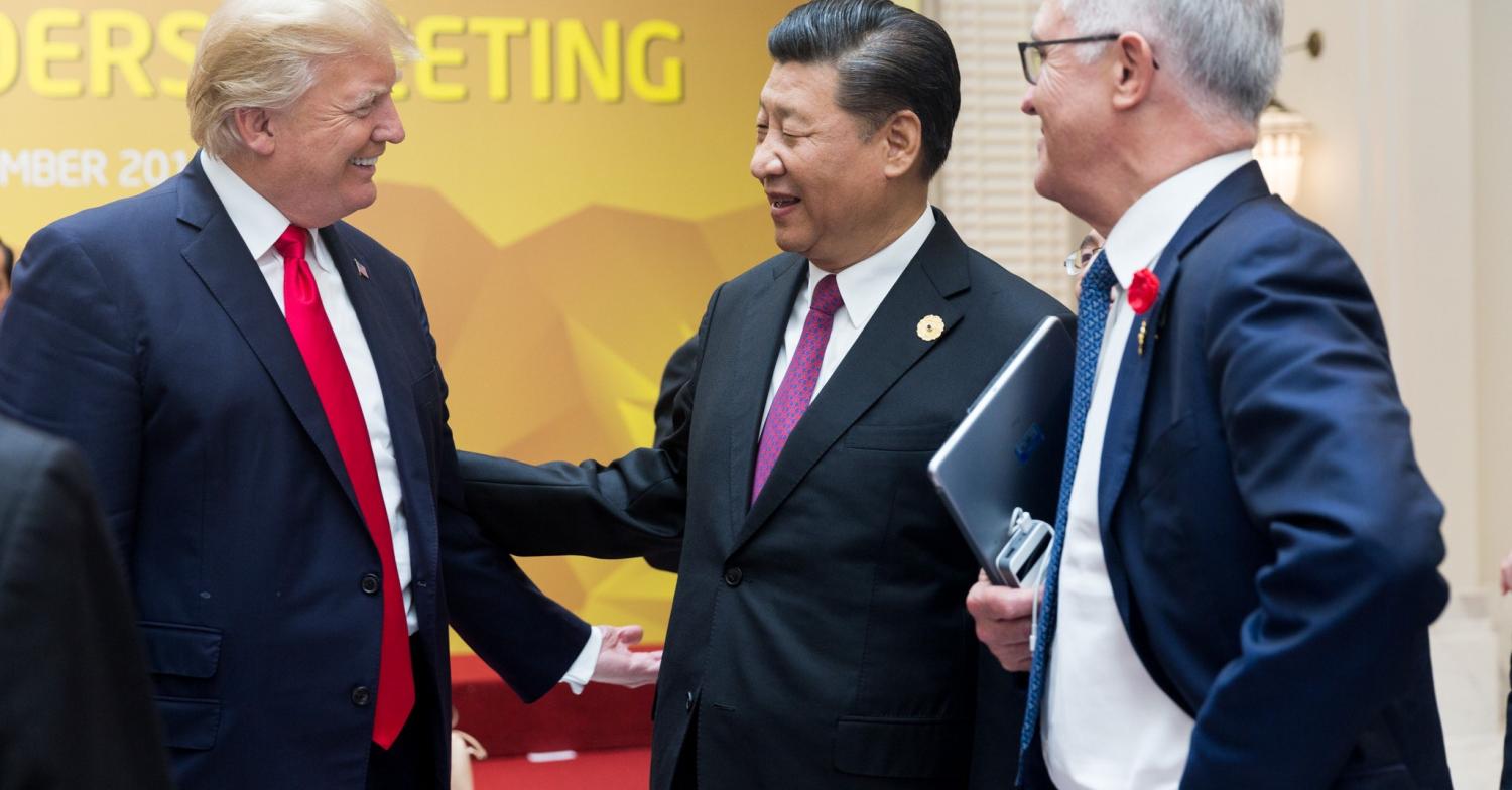 US President Donald Trump, Chinese President Xi Jinping and Prime Minister Malcolm Turnbull at the APEC summit, November 2017 (Photo: The White House/Flickr)