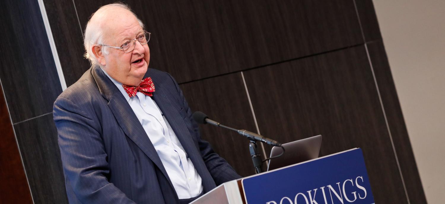 Sir Angus Deaton speaking on the US opioid crisis at the Brookings Institution, November 2017 (Photo: Brookings/Flickr)