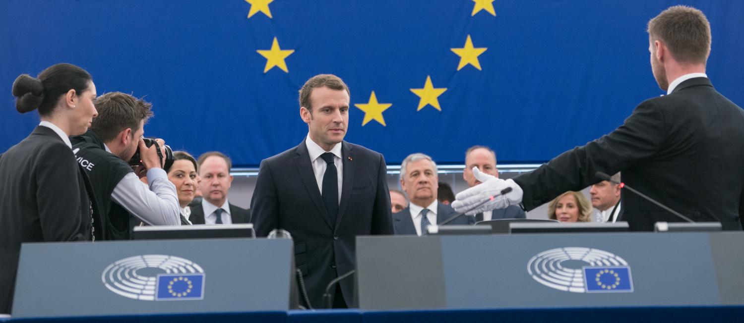 French President Emmanuel Macron debates the future of Europe (Photo: European Parliament/Flickr)