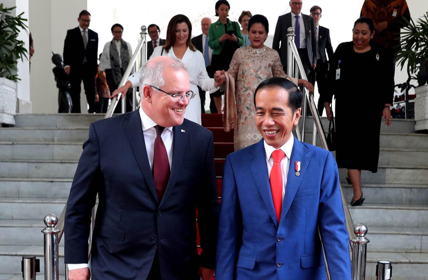 Australia’s Scott Morrison and Indonesia’s Joko Widodo in October 2019 (Photo: Australian Embassy Jakarta/Flickr)