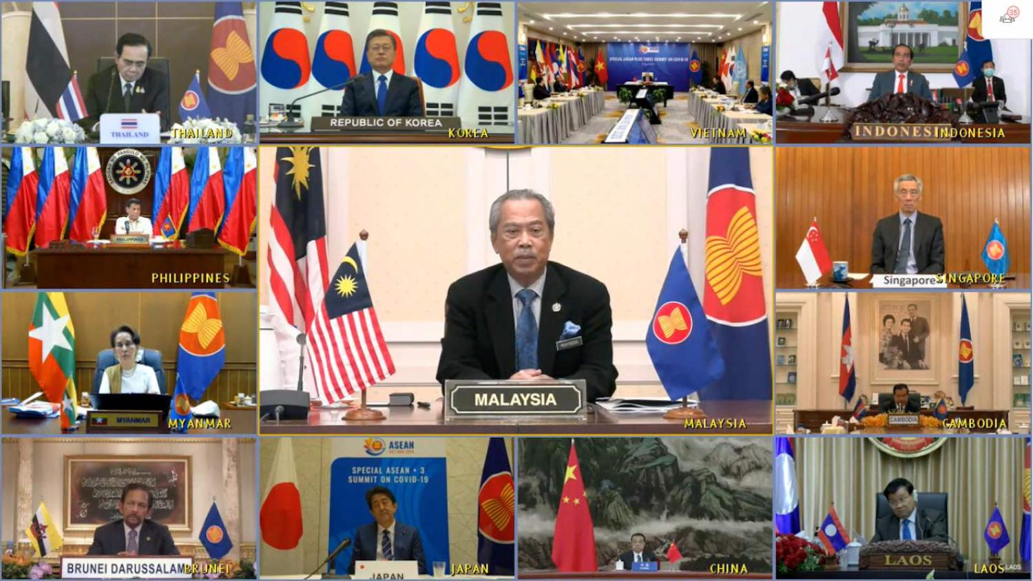 Special ASEAN Plus Three Summit on coronavirus, 15 April (ASEAN Secretariat)