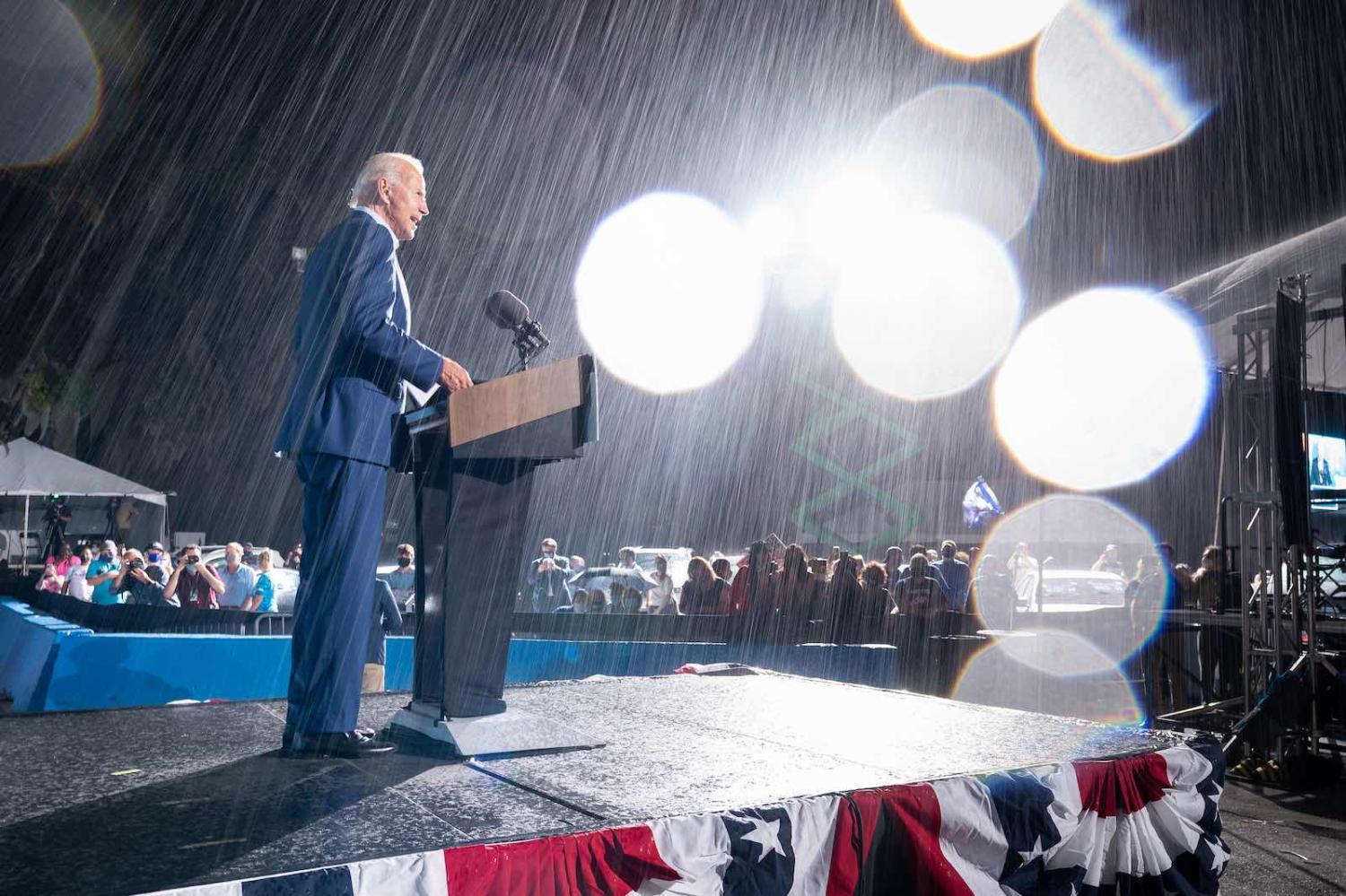 Joe Biden speaking at a campaign rally in Tampa, Florida, 29 October 2020 (Joe Biden/Flickr)