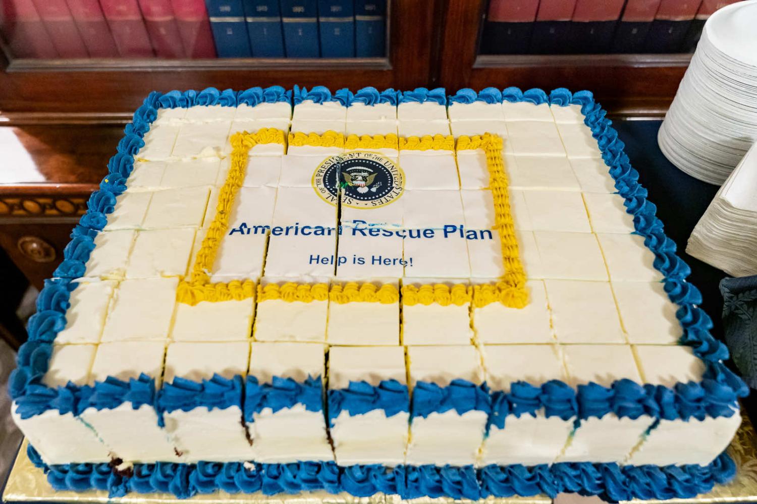 Celebrating the signing of the American Rescue Plan (Carlos Fyfe/White House/Flickr)