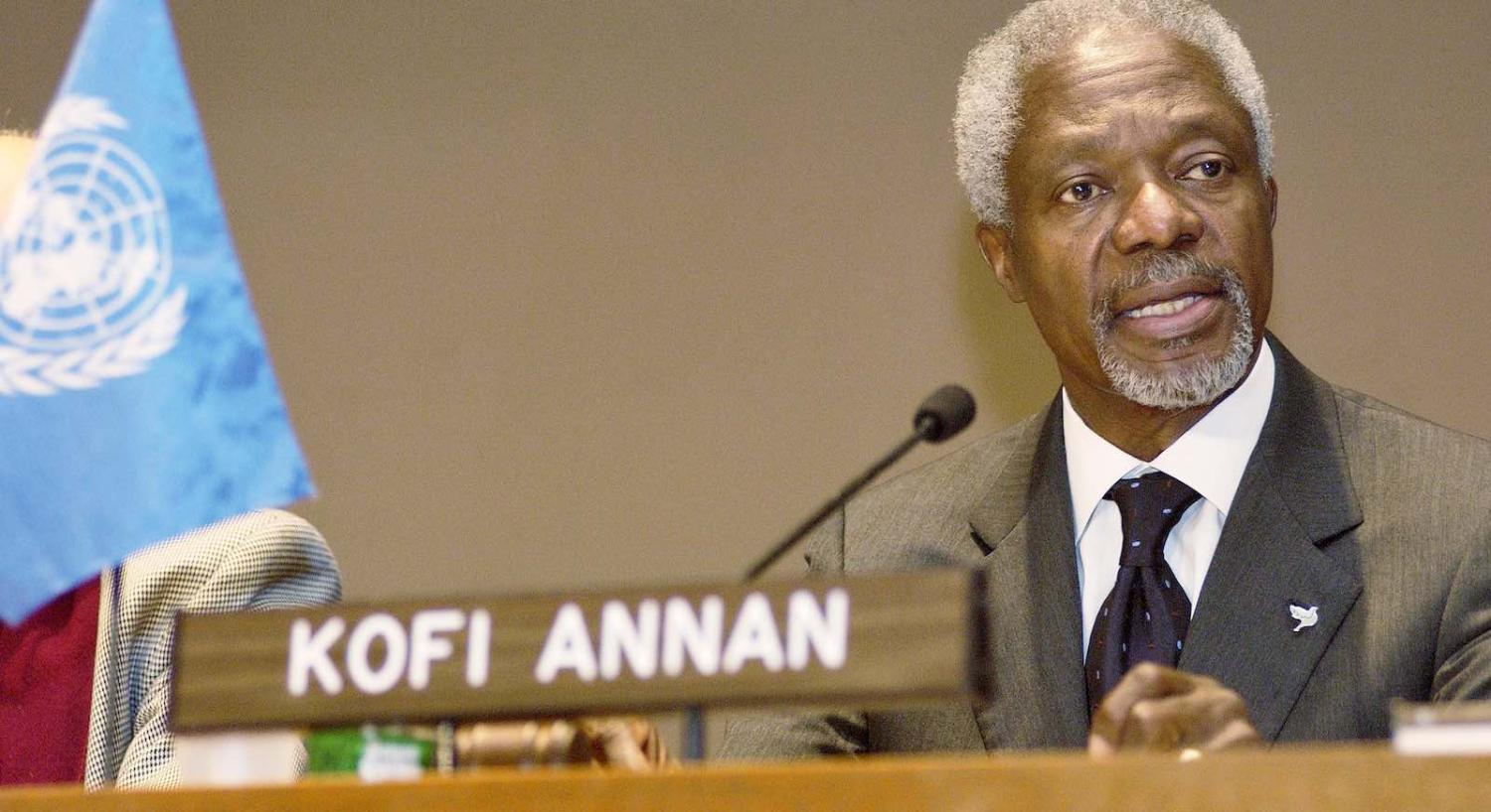 Kofi Annan, in 2004, during his term as UN Secretary General (Photo: Mark Garten/UN)