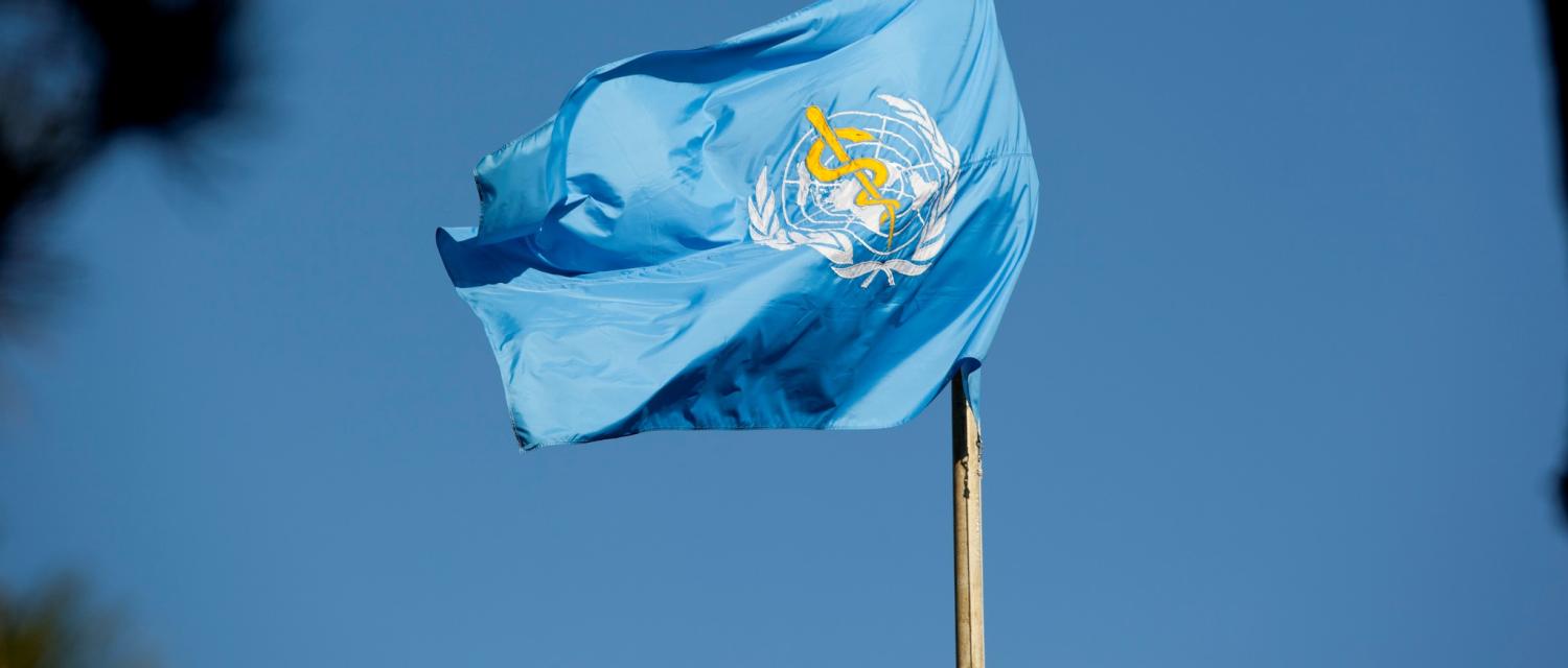The World Health Organization flag (Photo: US Mission Geneva/Flickr)