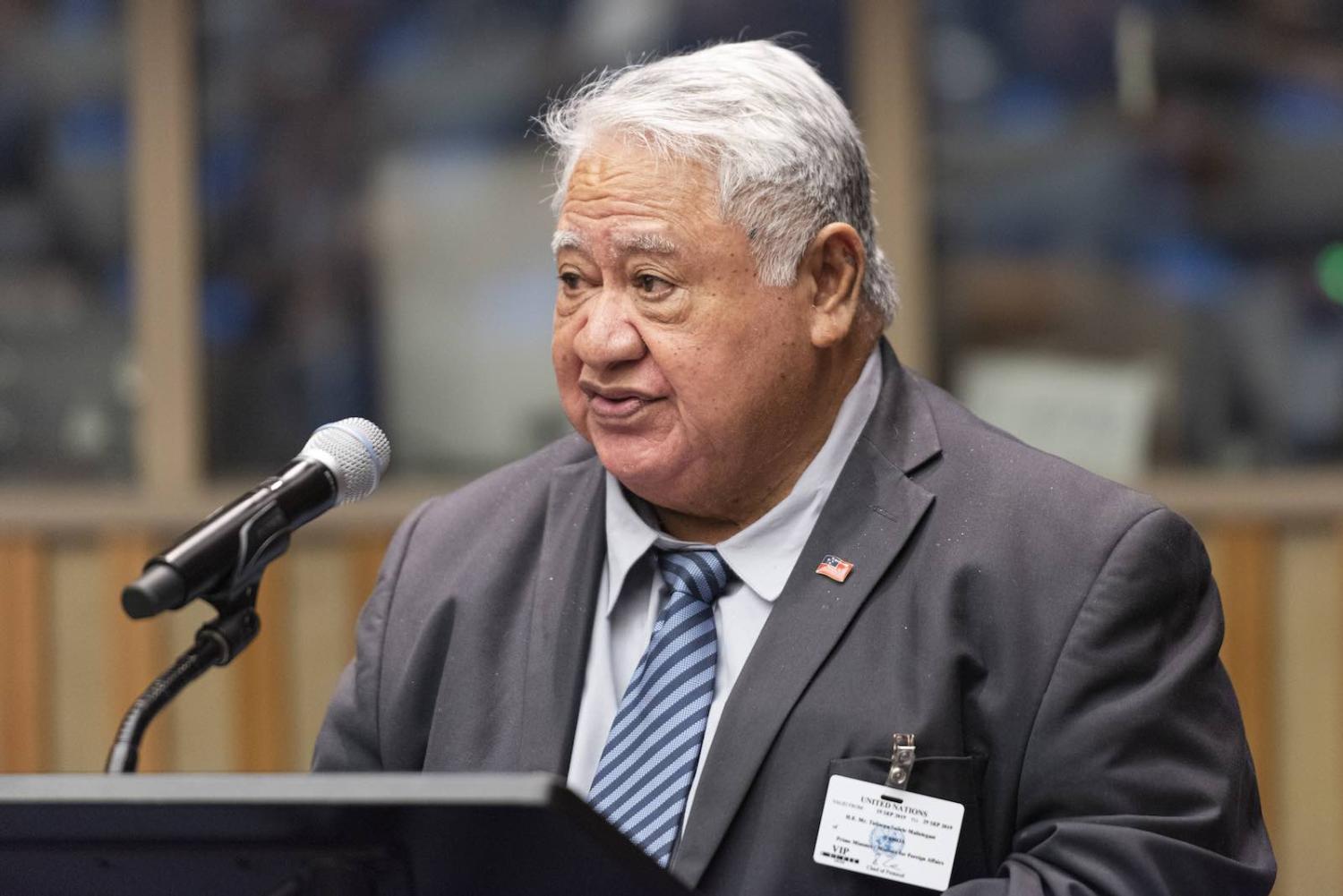 Samoan Prime Minister Tuilaepa Aiono Sailele Malielegaoi (Rick Bajornas/UN Photo)