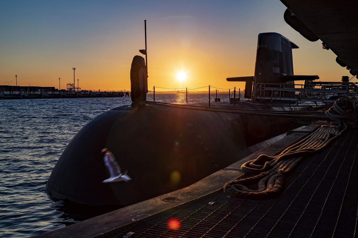 The new AUKUS strategic defence partnership includes a deal to replace the Royal Australian Navy’s existing Collins submarine fleet with nuclear-propelled versions (POIS Yuri Ramsey/ADF via Getty Images)