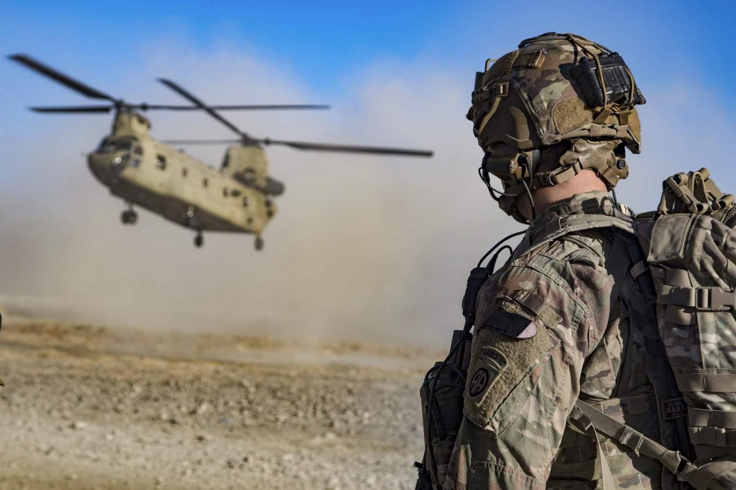 Biden views the costs of the war in Afghanistan as cumulative and has long advocated for a policy that would bring closure. A chinook lands in southeastern Afghanistan, Dec 2019 (Army Master Sgt Alejandro Licea/US Dept of Defense)