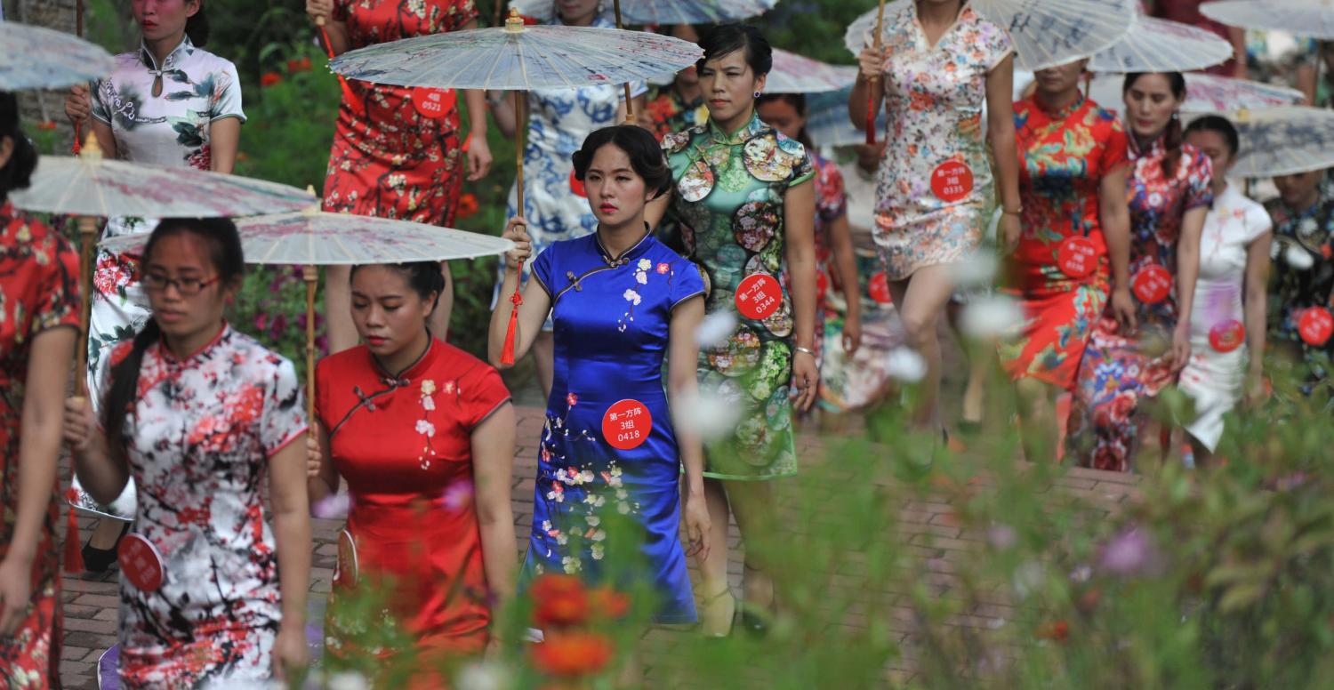 Women wearing cheongsams in Liupanshui, China (Photo: VCG via Getty Images)