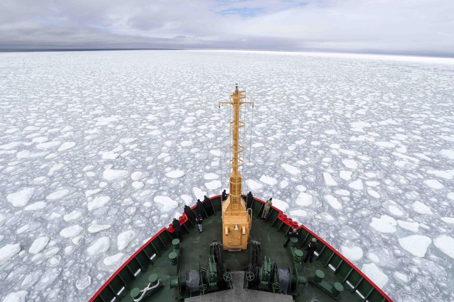 Aboard the British Royal Navy’s ice patrol ship HMS Protector (Photo: HMSProtector/Twitter)