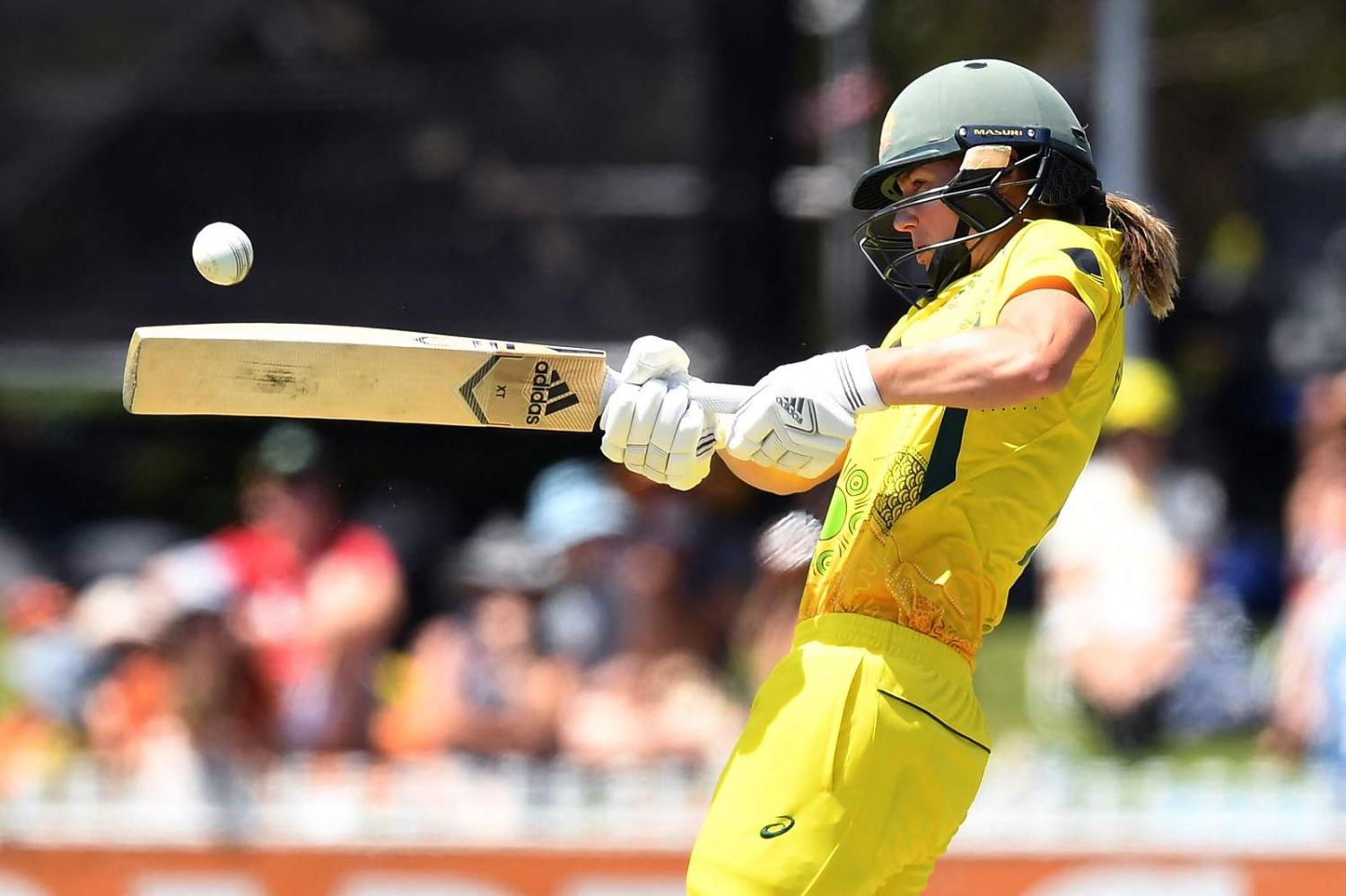Australia’s Ellyse Perry during the women’s One Day International against England, 6 February 2022 (William West/Getty Images)