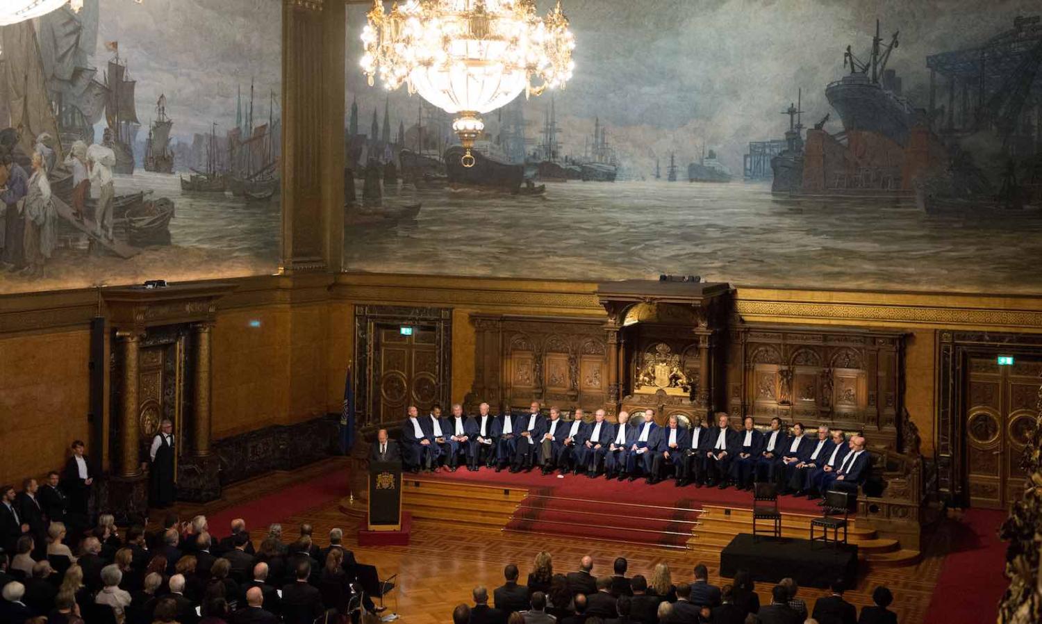 Ceremony for the 20th anniversary of the International Tribunal for the Law of the Sea in Hamburg, Germany, 7 October 2016 (Daniel Reinhardt/picture alliance via Getty Images)