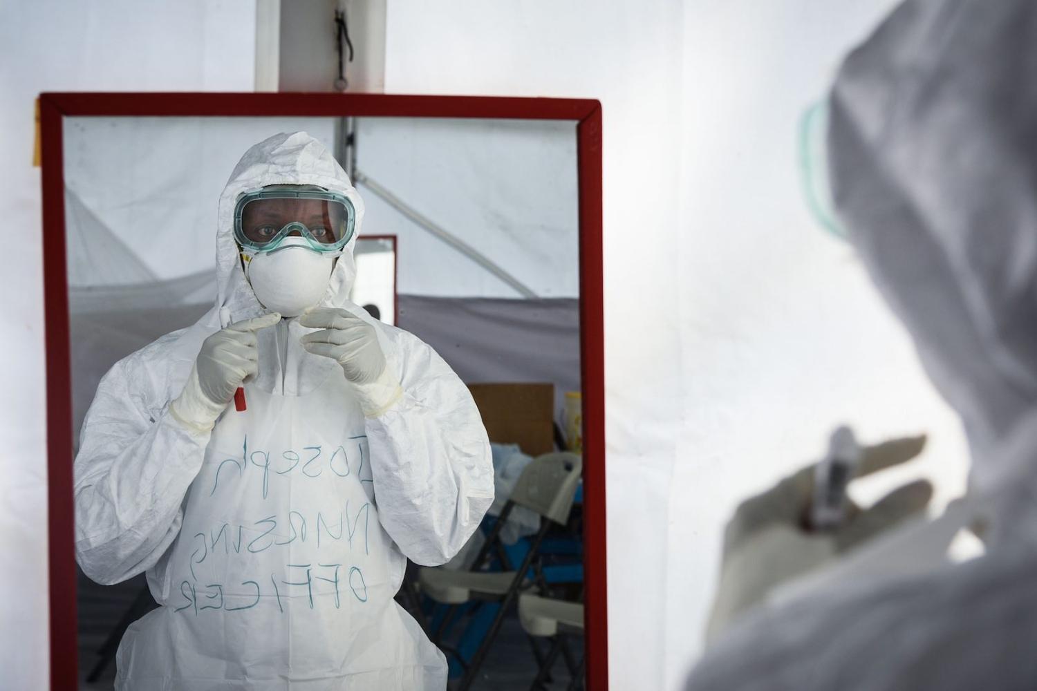 Personal Protective Equipment for treating victims of the outbreak (Photo: Isaac Kasamani via Getty)