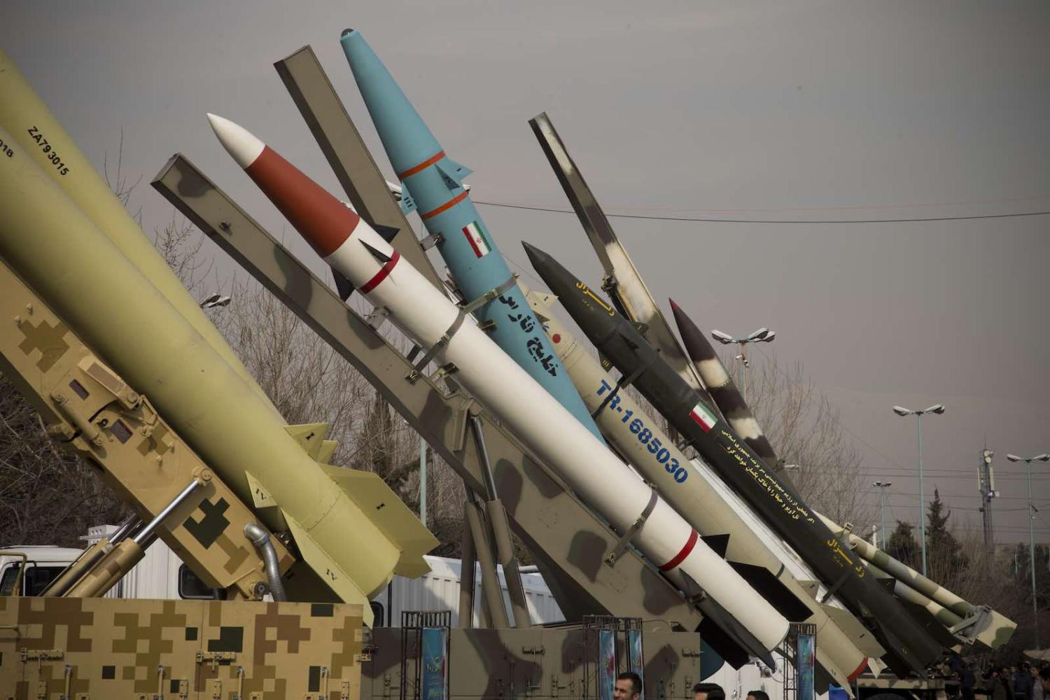 A weaponry and military equipment exhibition on the occasion of the 40th anniversary of the Iranian revolution, Tehran, 7 February  2019 (Photo: Rouzbeh Fouladi/NurPhoto via Getty)