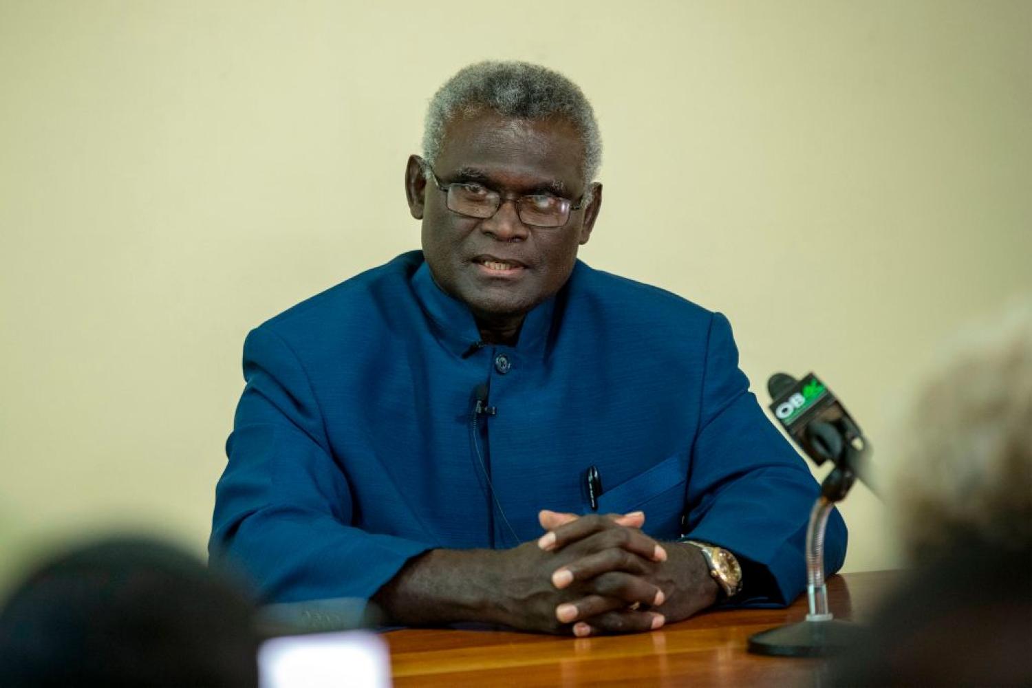 After unrest on Wednesday, Solomon Islands Prime Minister Manasseh Sogavare said, “I had honestly thought we have gone past our dark days” (Robert Taupongi/AFP via Getty Images)