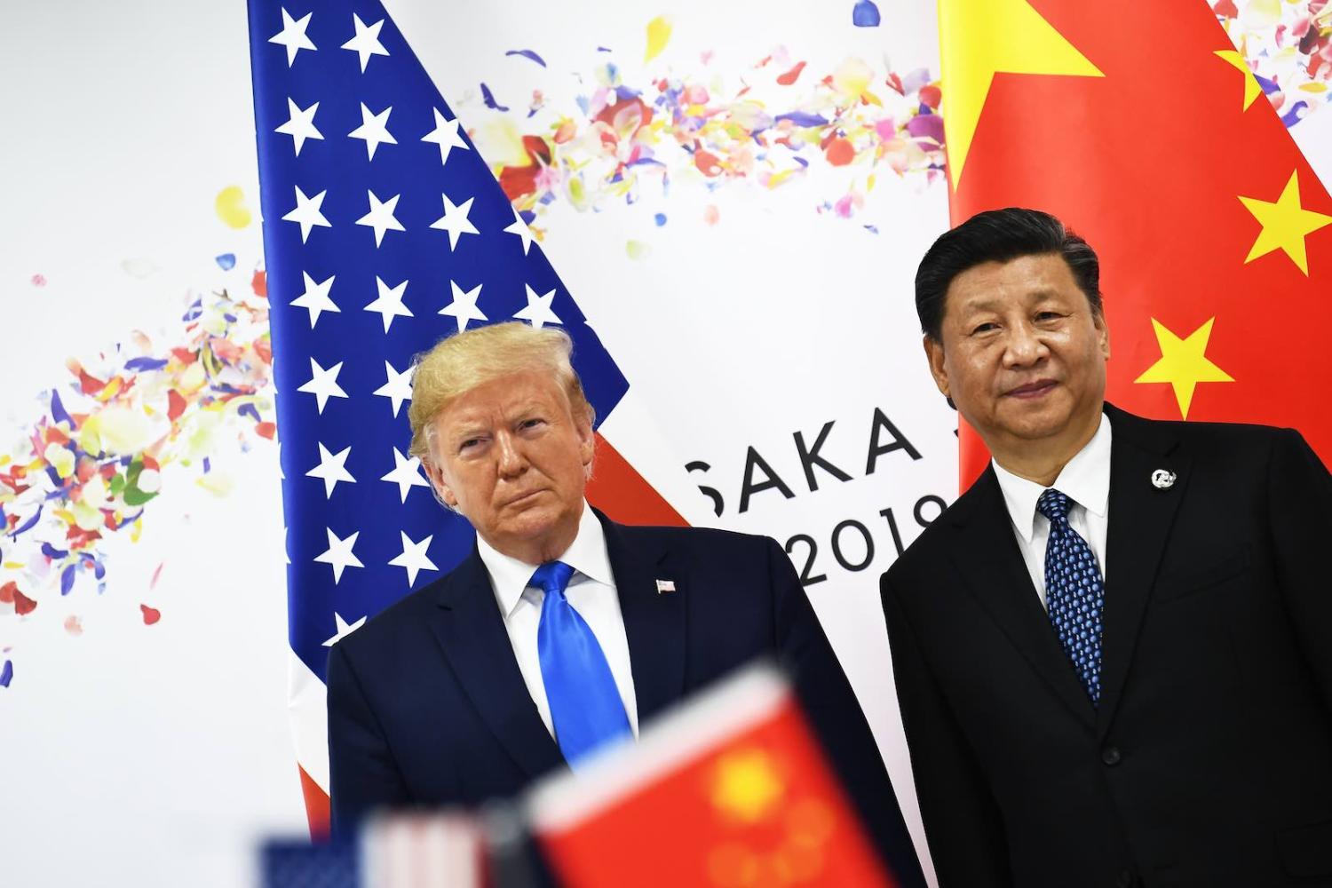 Donald Trump and Xi Jinping during talks at the Osaka G20 in Japan (Photo: Brendan Smialowski via Getty)