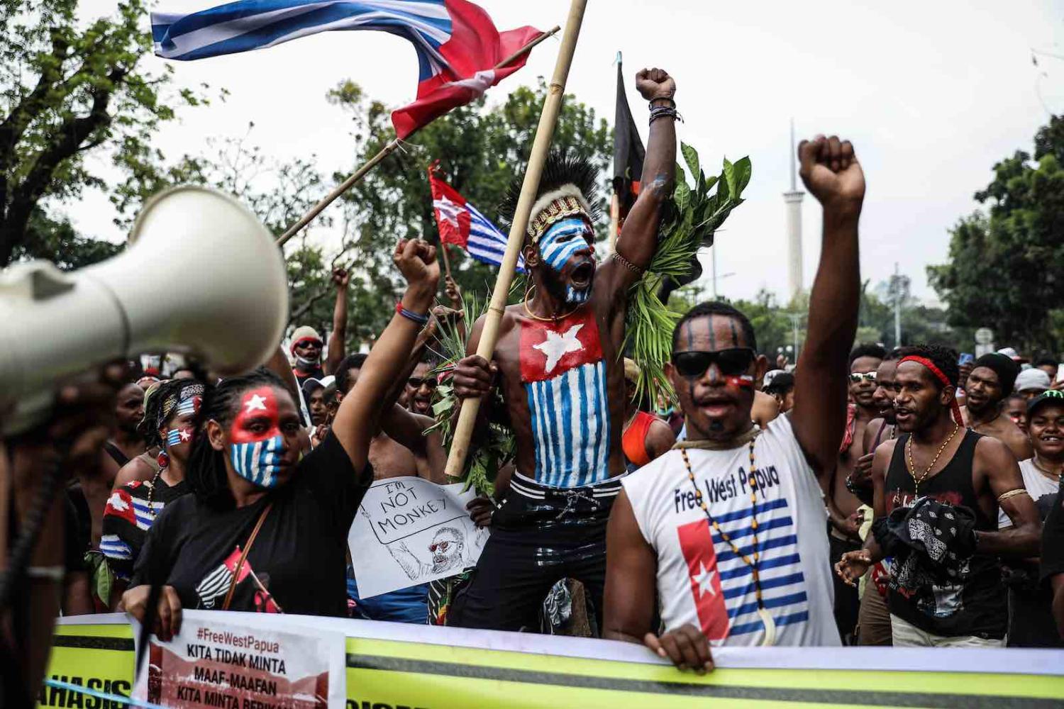 A rally in Jakarta supporting West Papua’s call for independence from Indonesia, 28 August 2019 (Andrew Gal/NurPhoto via Getty Images) 