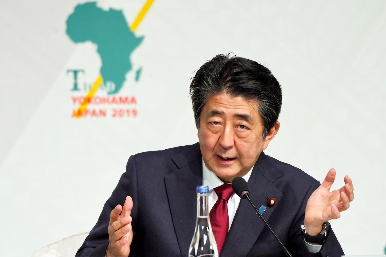 Japan’s Prime Minister Shinzo Abe answers questions during a press conference last month at the seventh Tokyo International Conference on African Development (Photo: Toshifumi Kitamura/AFP/Getty Images)