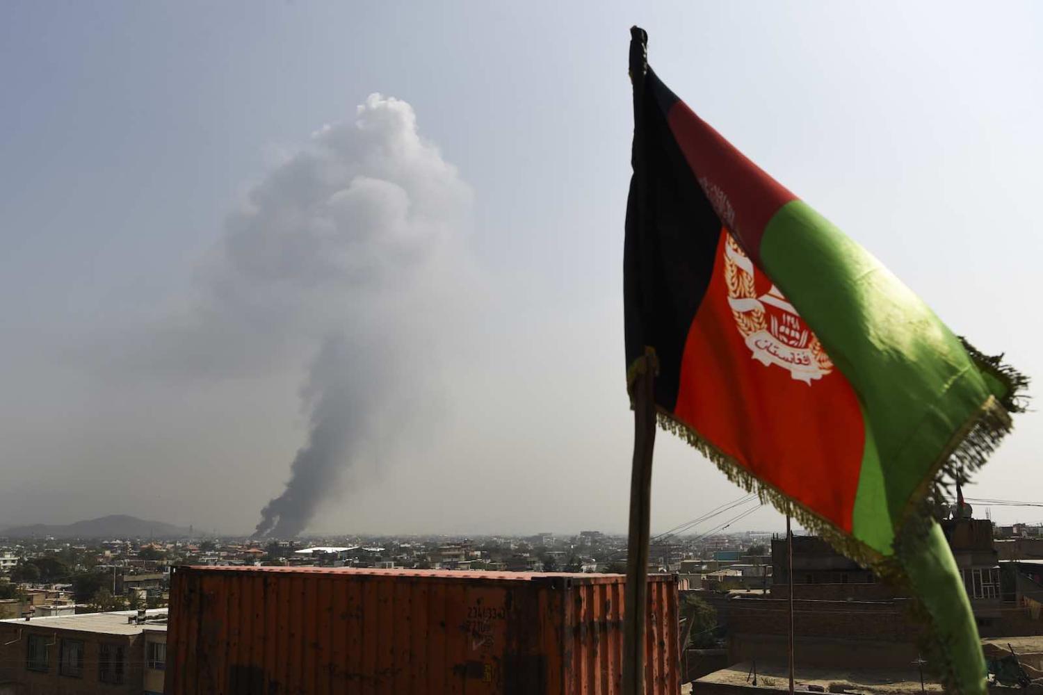 Smoke over Kabul this month after a massive explosion the night before officials said killed at least 16 people (Photo: Wakil Kohsar/AFP/Getty Images) 