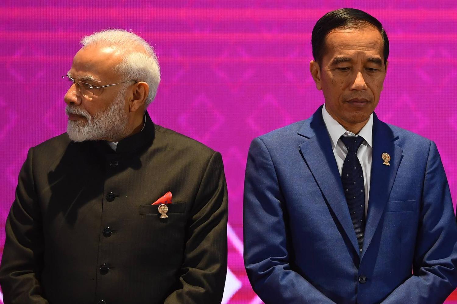 India's Prime Minister Narendra Modi and Indonesia's President Joko Widodo at the East Asia Summit in November (Photo: Manan Vatsyayna/AFP/Getty Images)