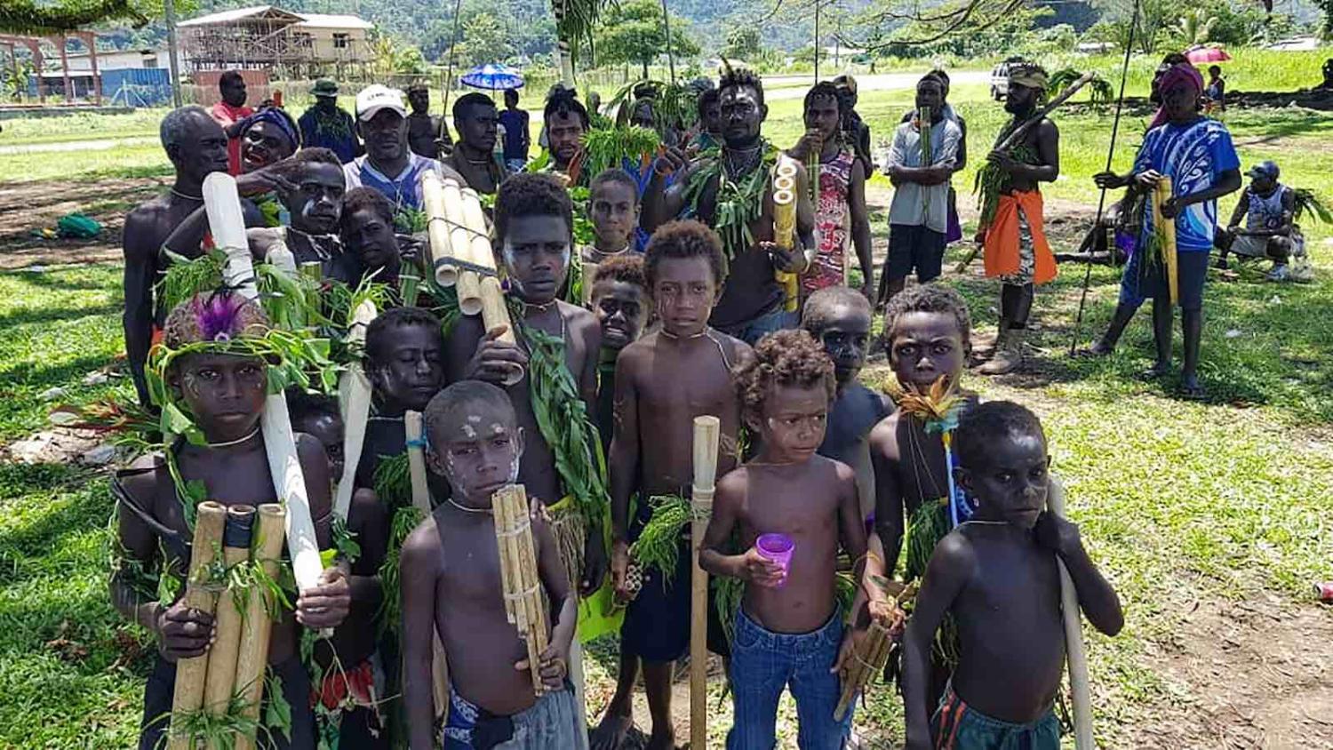Children attend a reconciliation ceremony ahead of the independence referendum, Arawa, Bougainville, 6 November (Photo: Llane Munau/AFP via Getty Images)