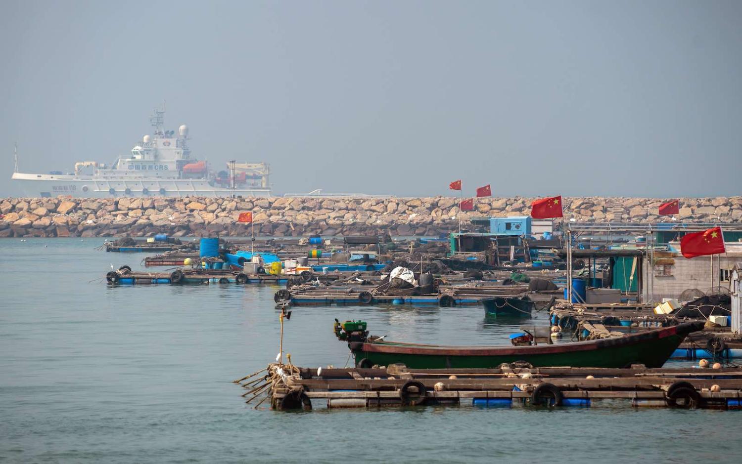 Chinese fishing vessels in port before venturing into the South China Sea (Artyom Ivanov/TASS via Getty)