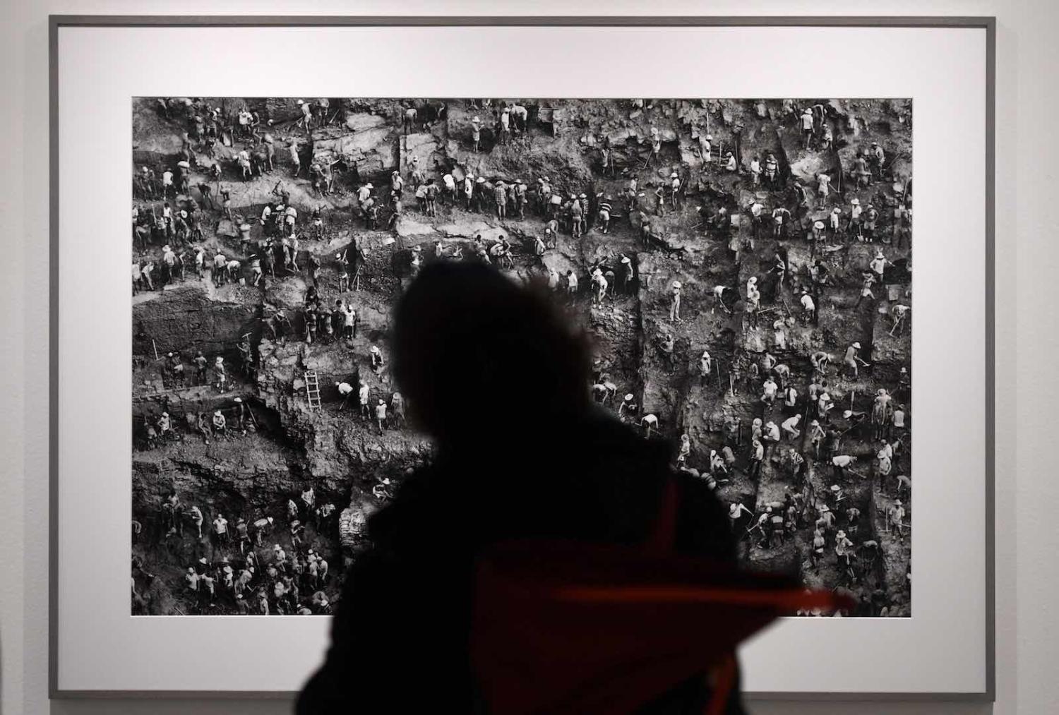 An exhibition by Brazilian photographer Sebastião Salgado at the Bene Taschen gallery in Cologne, 6 February 2020 (Ina Fassbender/AFP via Getty Images)