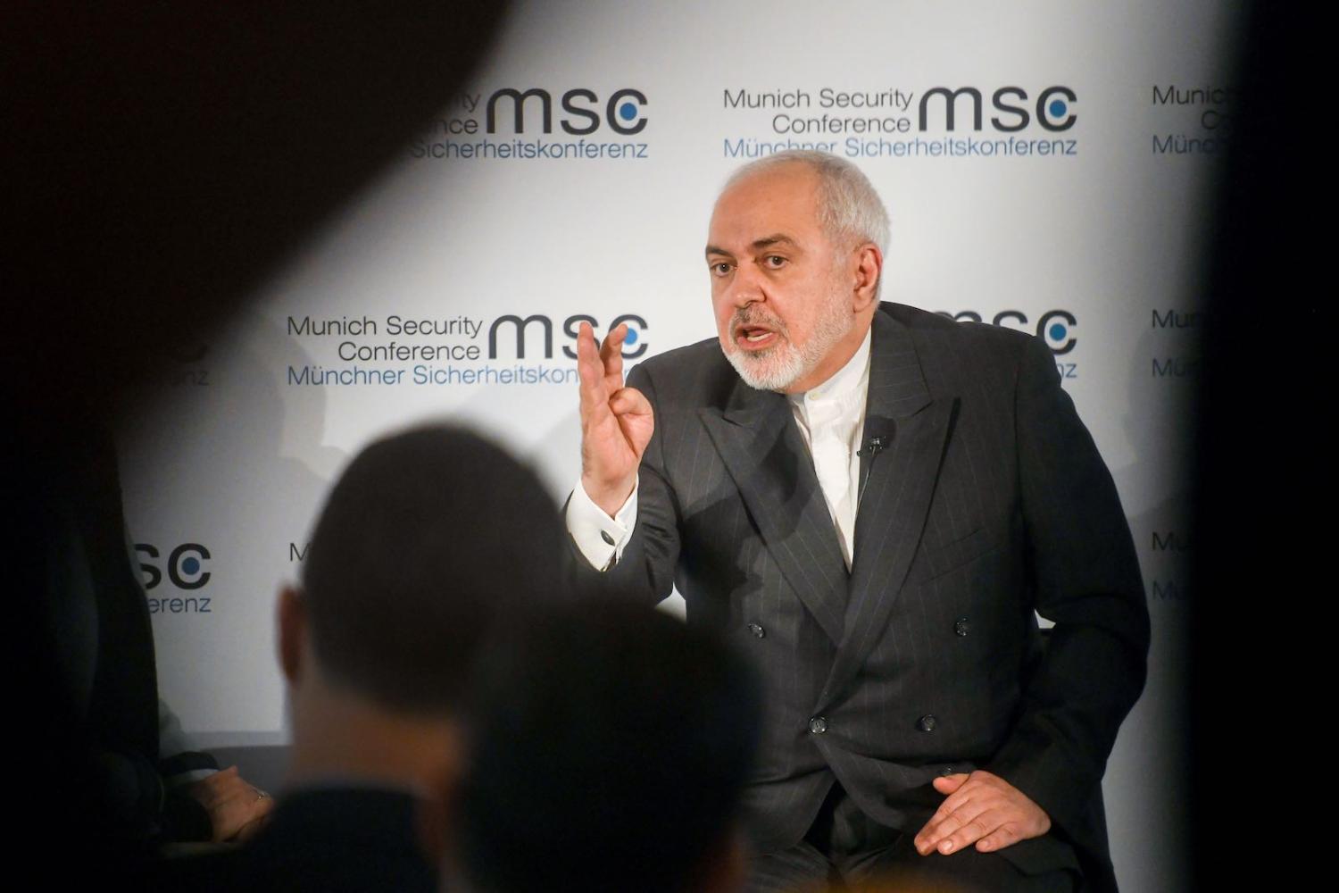 Iranian foreign minister Javad Zarif at the Munich Security Conference, 15 February (Tobias Hase/Picture Alliance via Getty Images)