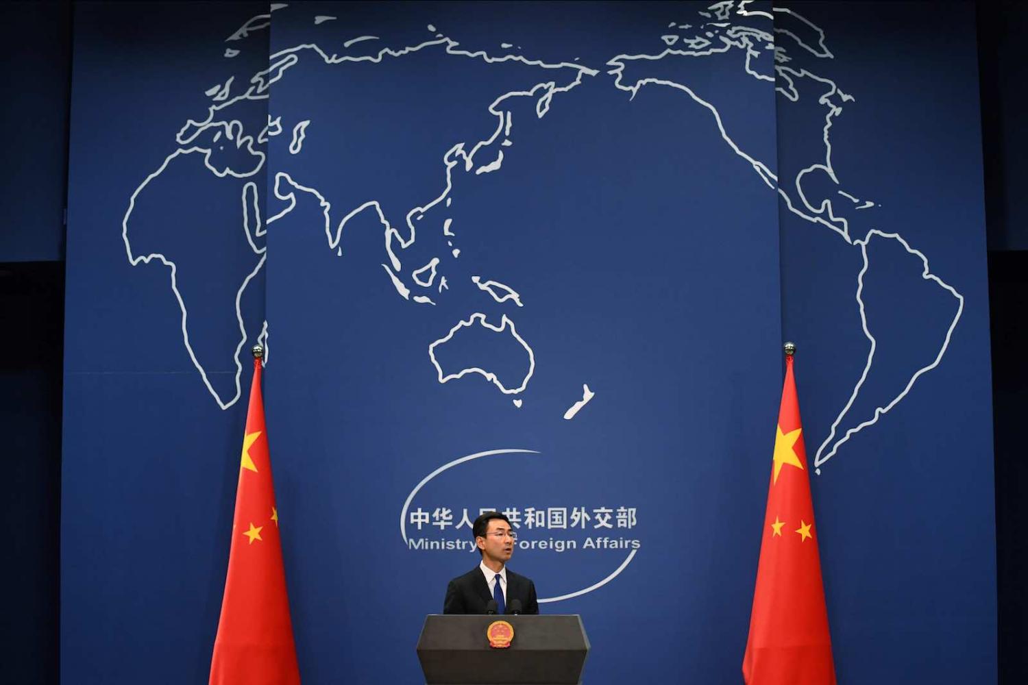 Chinese Foreign Ministry daily press briefing (Greg Barker/AFP via Getty Images)